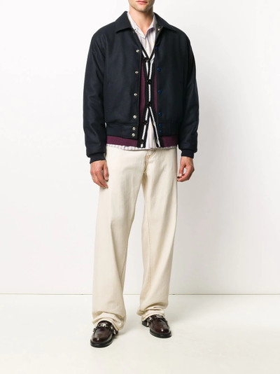 Marni fitted bomber jacket outlook