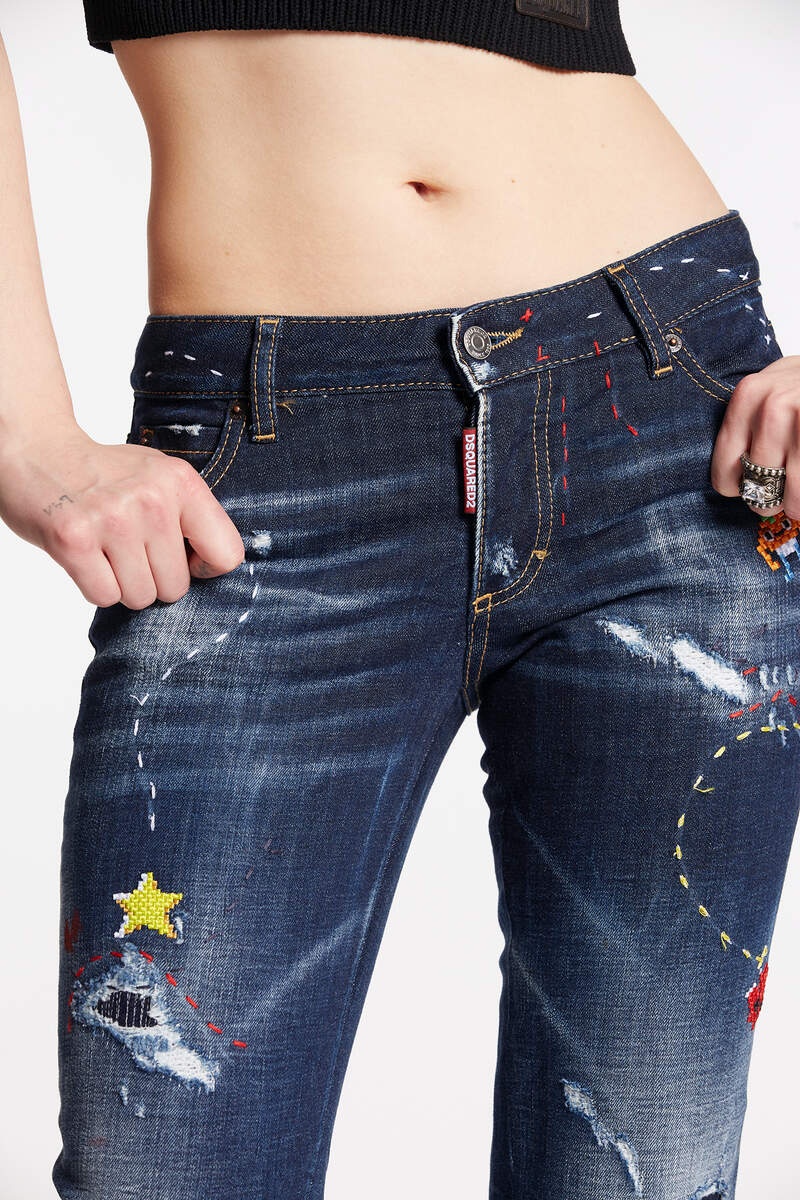 DARK MONSTER MAZE WASH MEDIUM WAIST SKINNY JEANS - 3