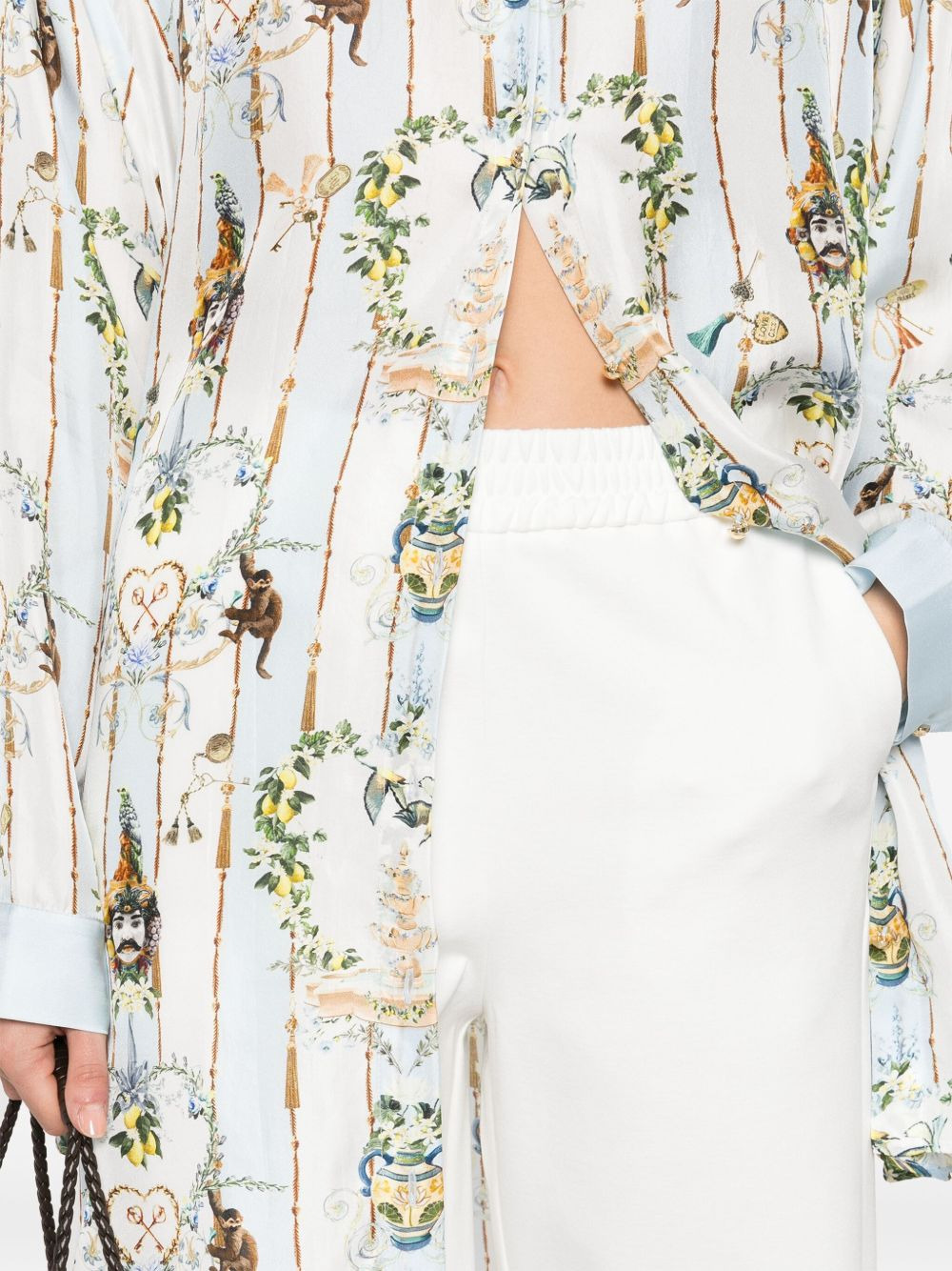 graphic-print silk shirt - 5