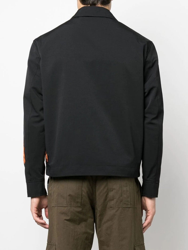 embroidered motif zipped jacket 4