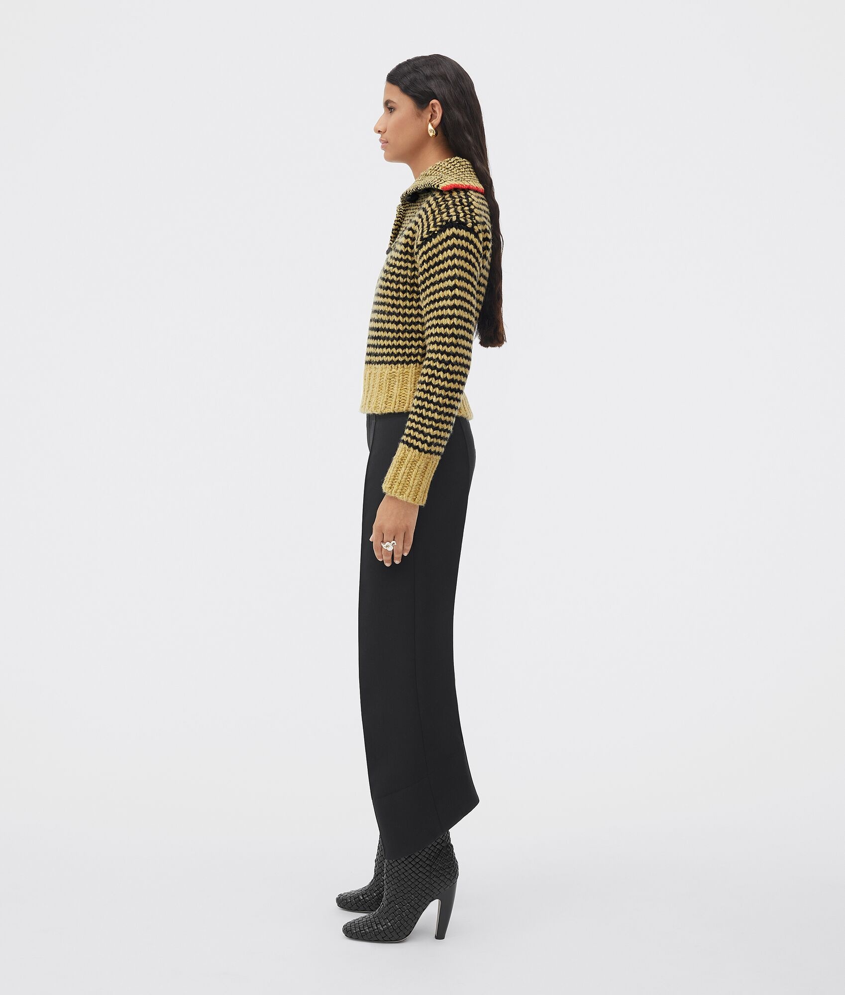 wool zig-zag jumper - 2