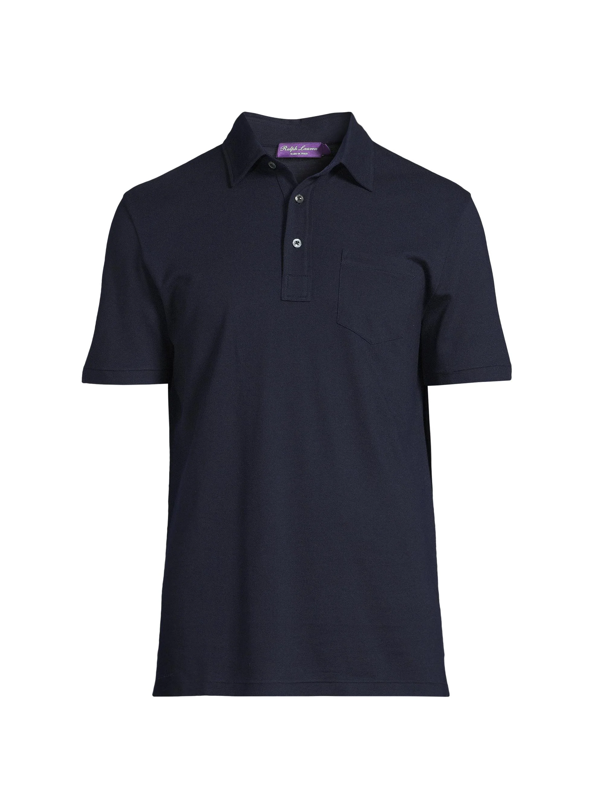 Men's Cotton-Cashmere Piqué Polo Shirt - Classic Chairman Navy - 1