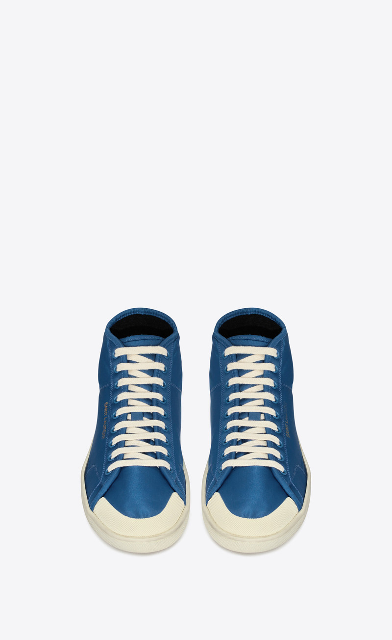 SAINT LAURENT court classic sl/39 mid-top sneakers in nylon and leather outlook