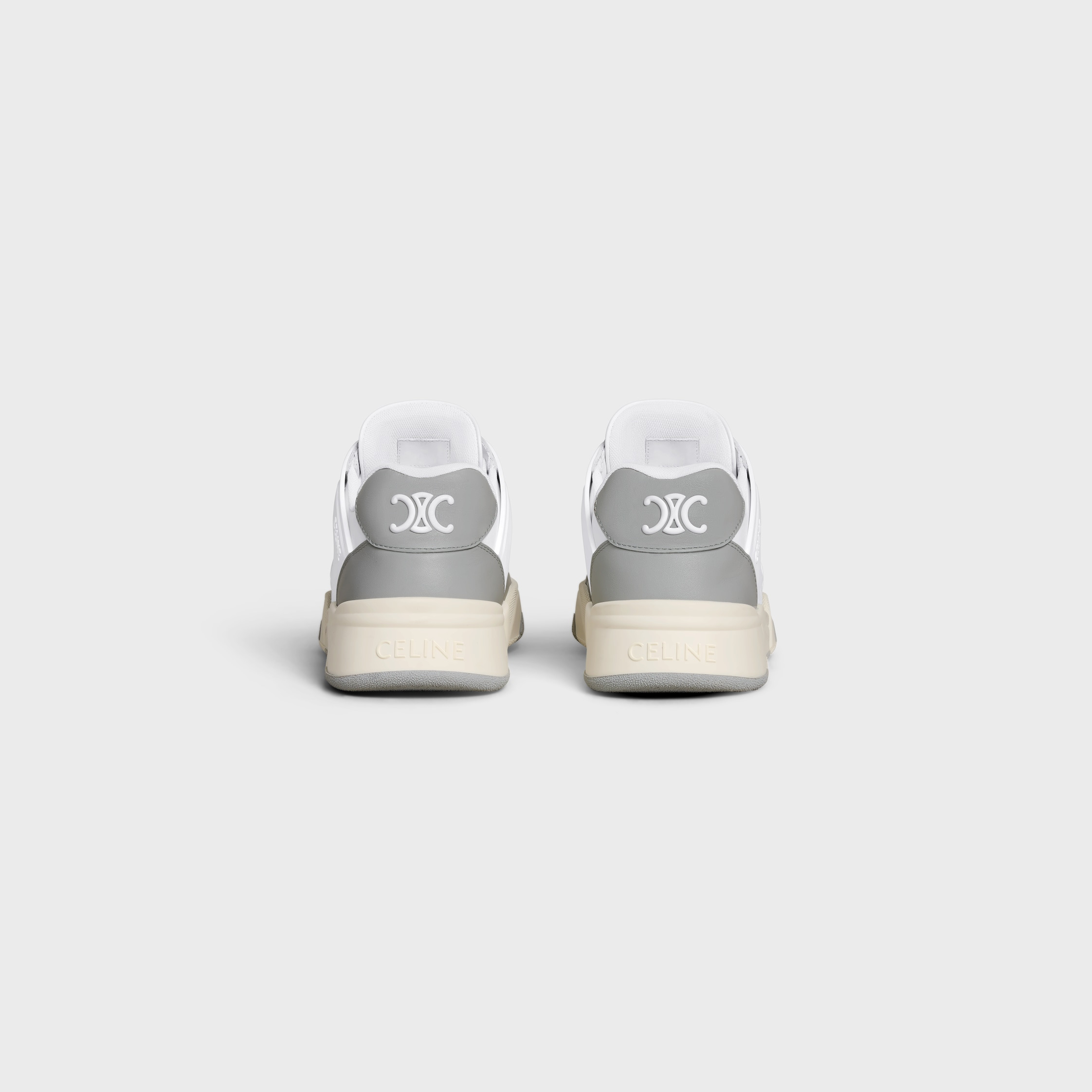 CELINE TRAINER CT-09 LOW LACE-UP SNEAKER IN CALFSKIN AND MESH - 3