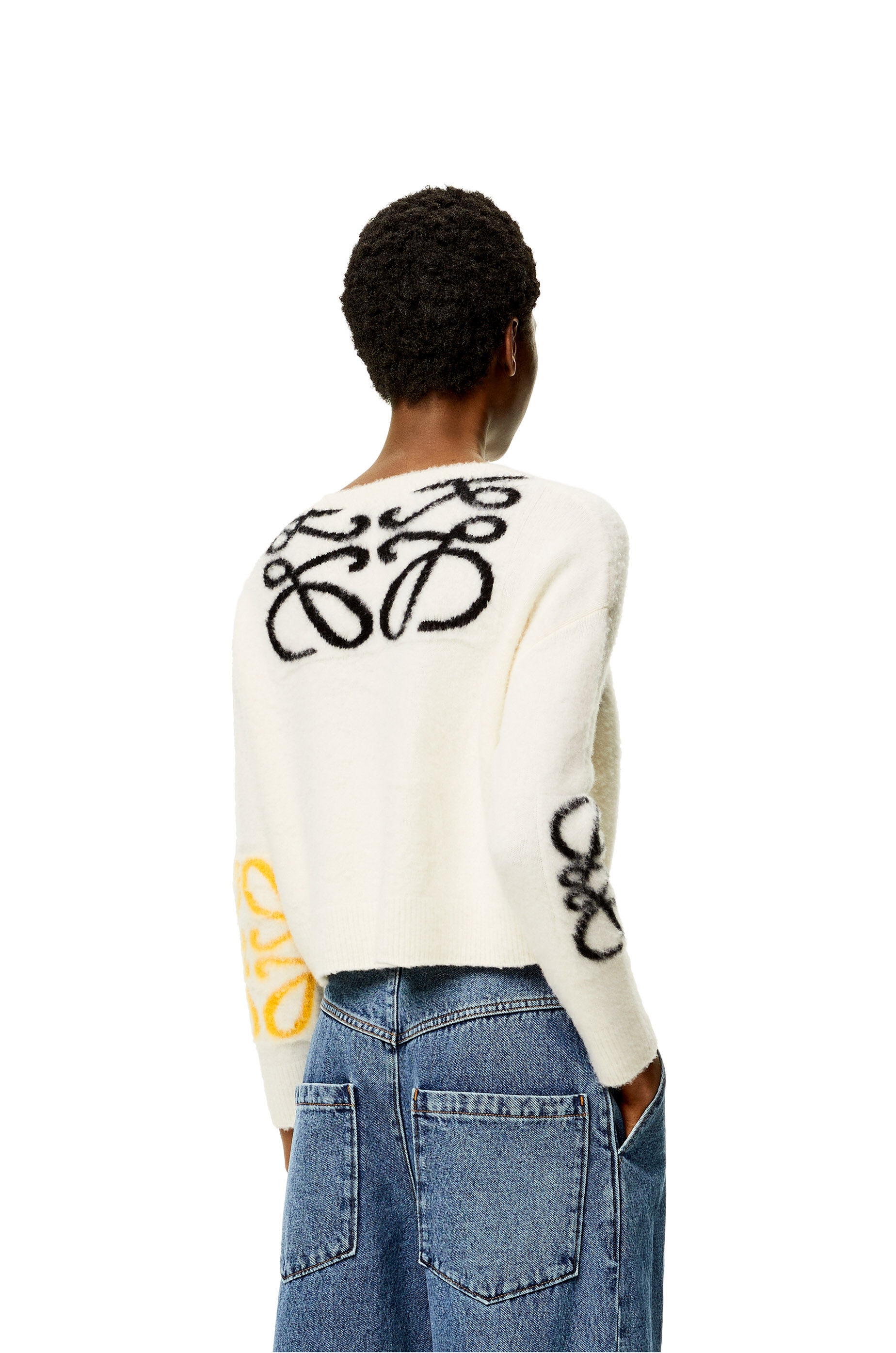 Anagram intarsia sweater in wool - 4