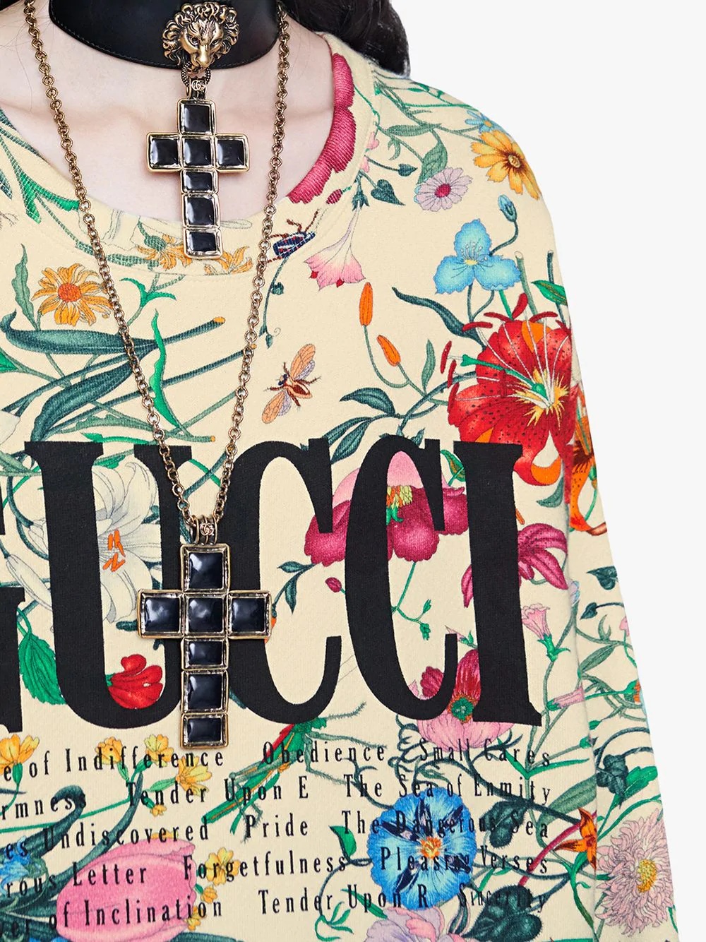 Oversize sweatshirt with Gucci print - 5