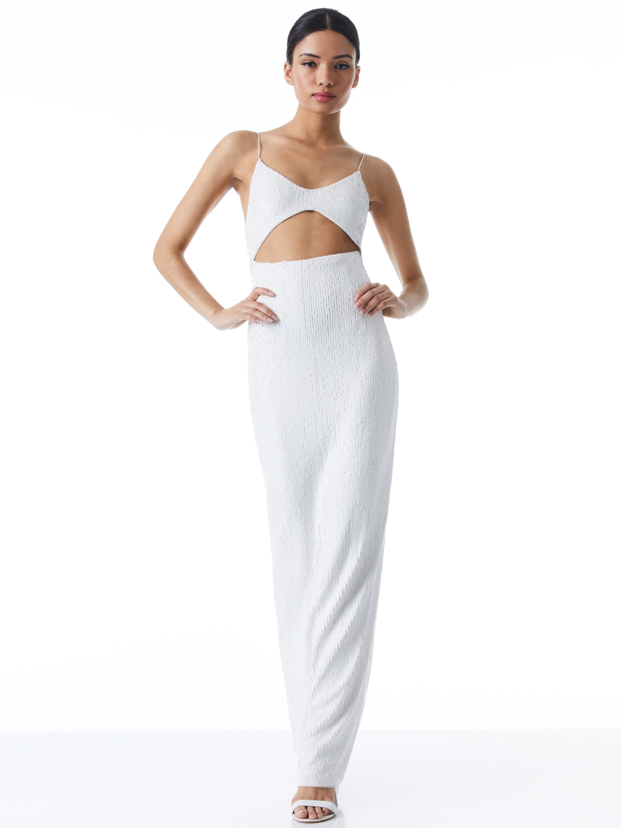 VALLI CUT OUT SEQUIN CAMI DRESS - 6