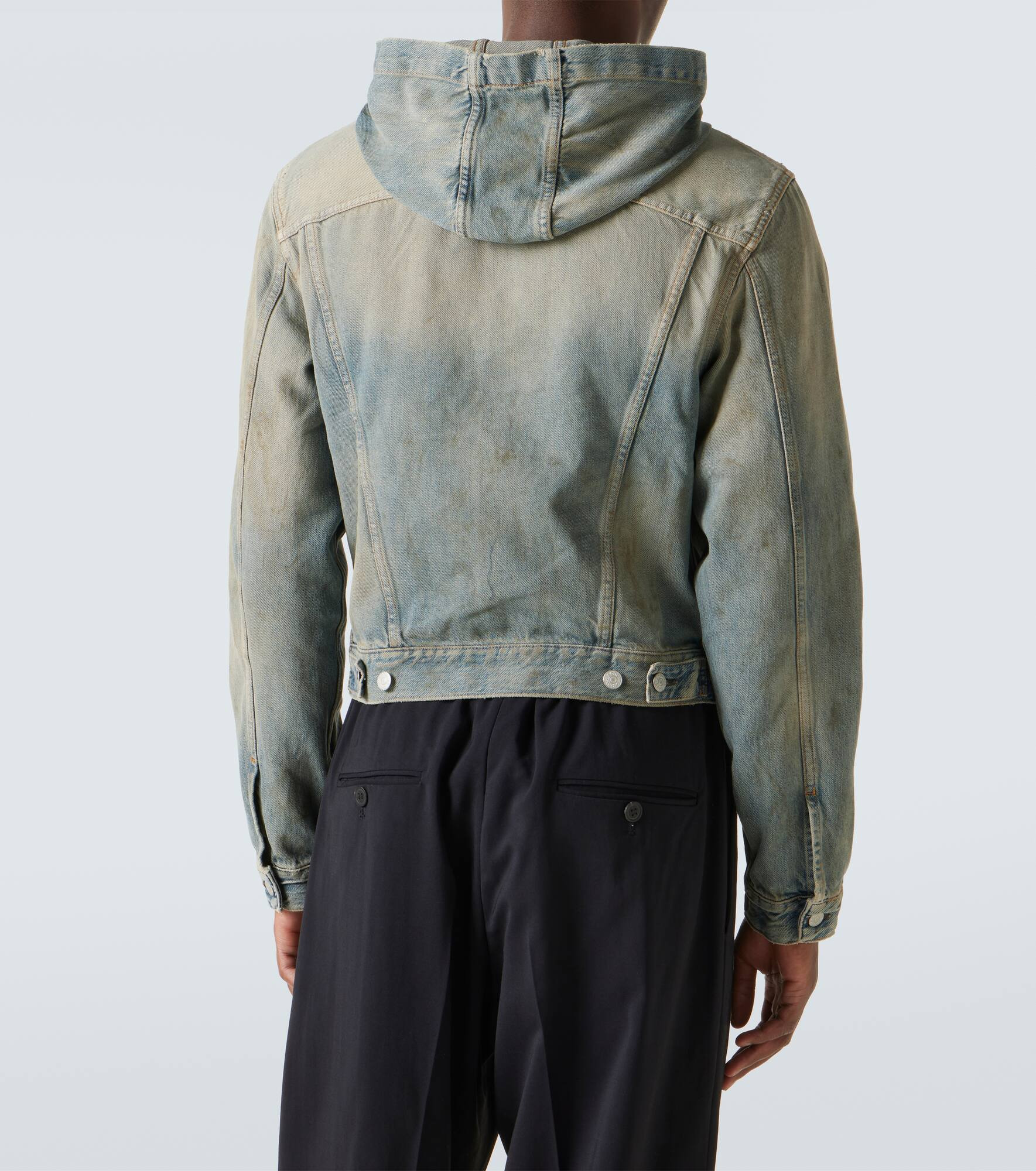 Hooded denim jacket - 4