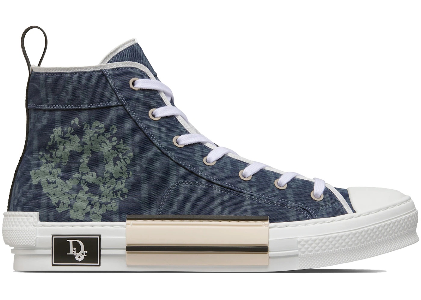 Dior Sneaker B23 High-Top Sneaker Blue Oblique and Peace Sign Dior Tears Denim - 1