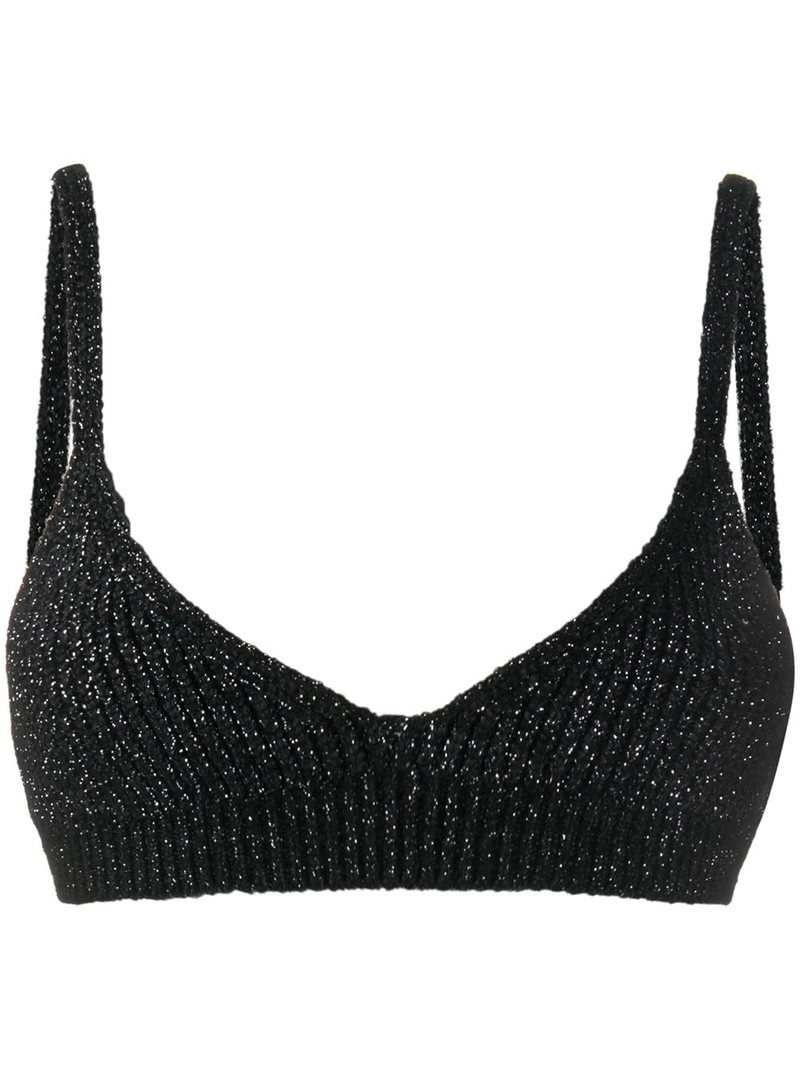 ribbed knit cropped top 1