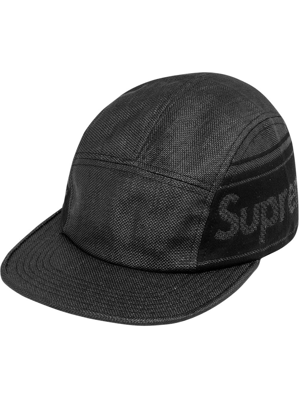 raffia woven camp cap - 1