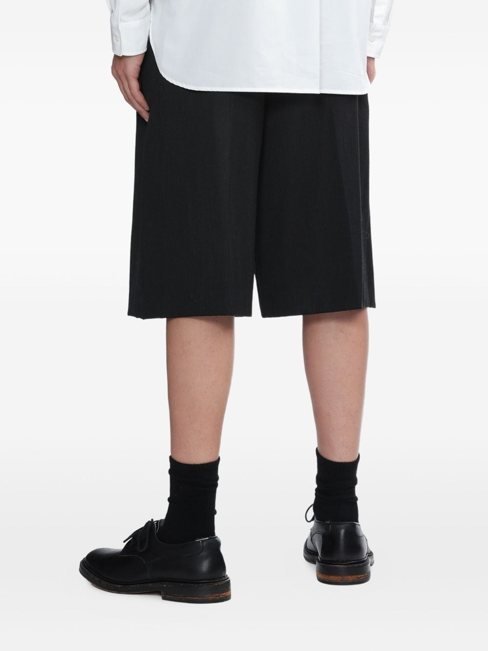 pleated belted shorts - 4
