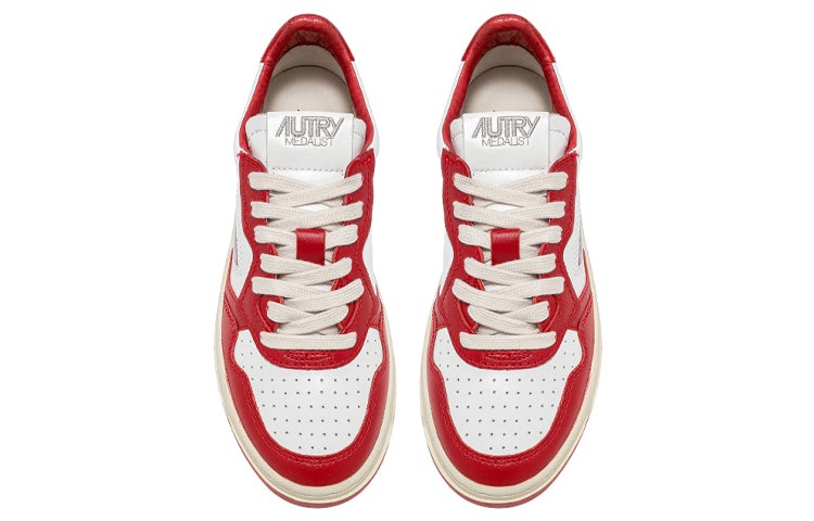 (WMNS) Autry Medalist Low Leather 'Red White' AULW-WB02 - 3