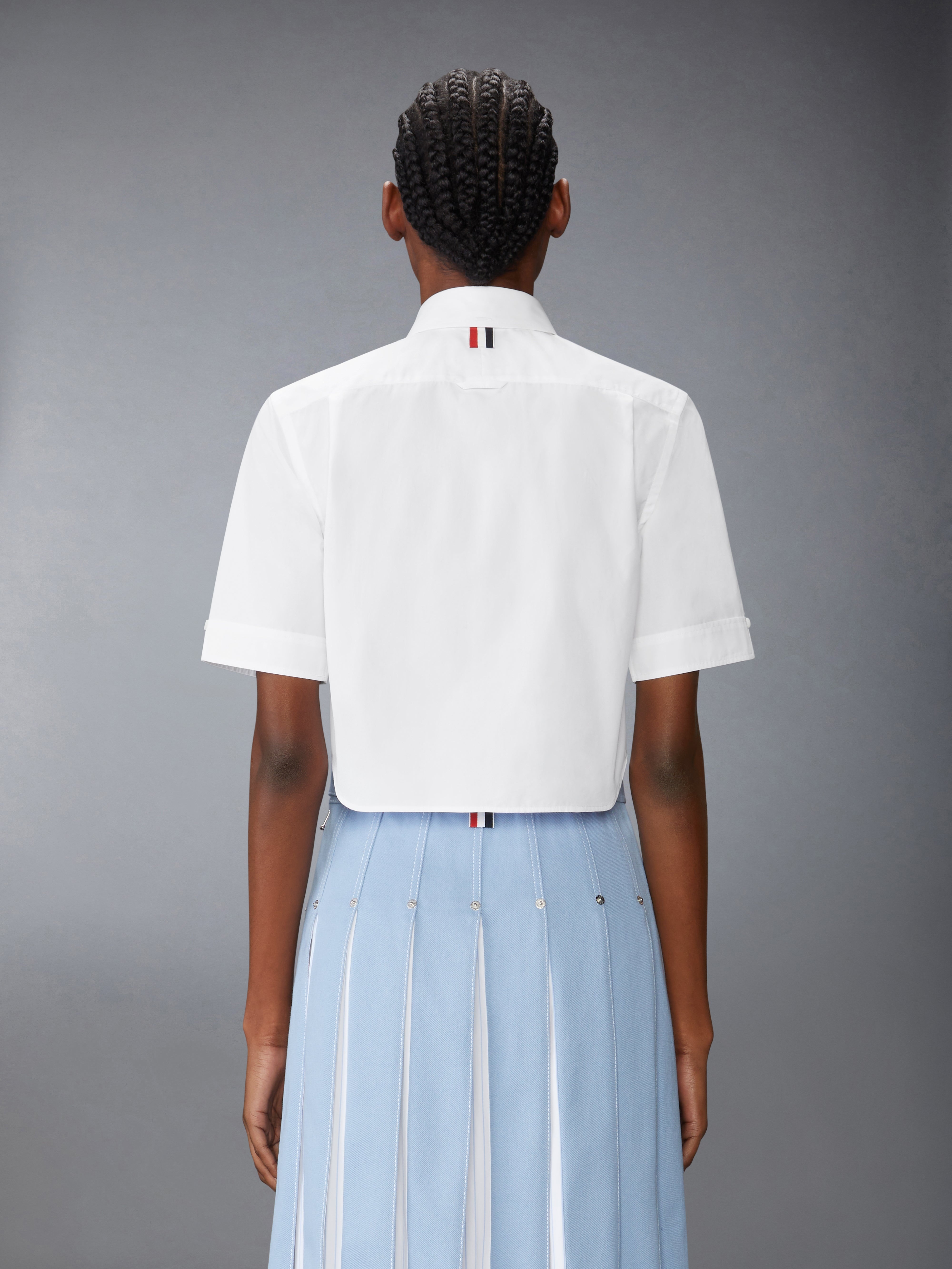 POPLIN CROPPED SHORT SLEEVE SHIRT - 3