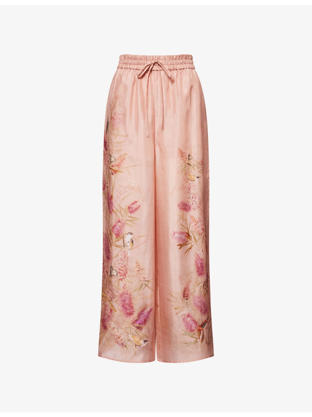 Cascadian Wide-Leg Silk Trousers - 1