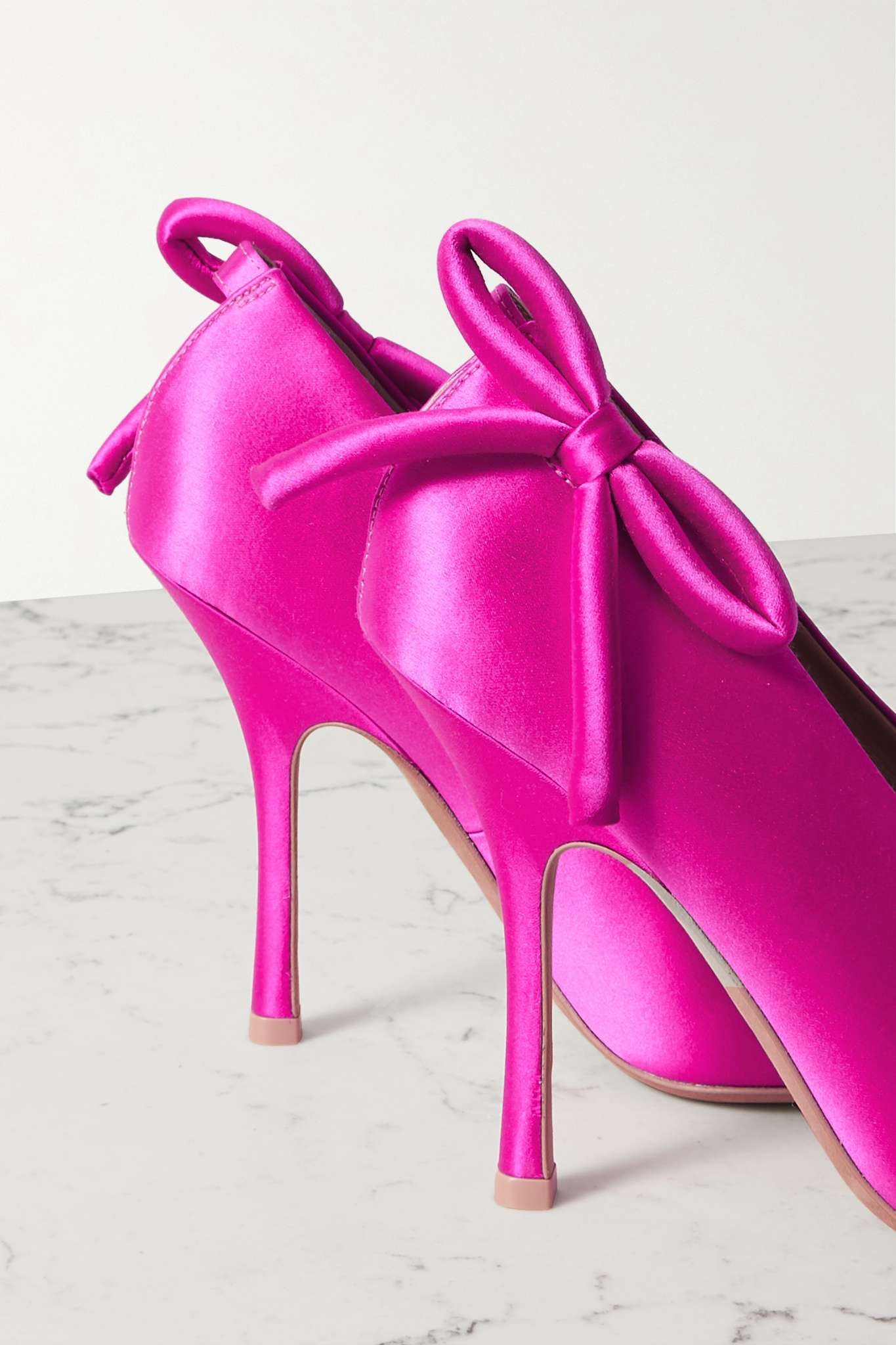 Nite-Out 110 bow-detailed cutout satin pumps - 4