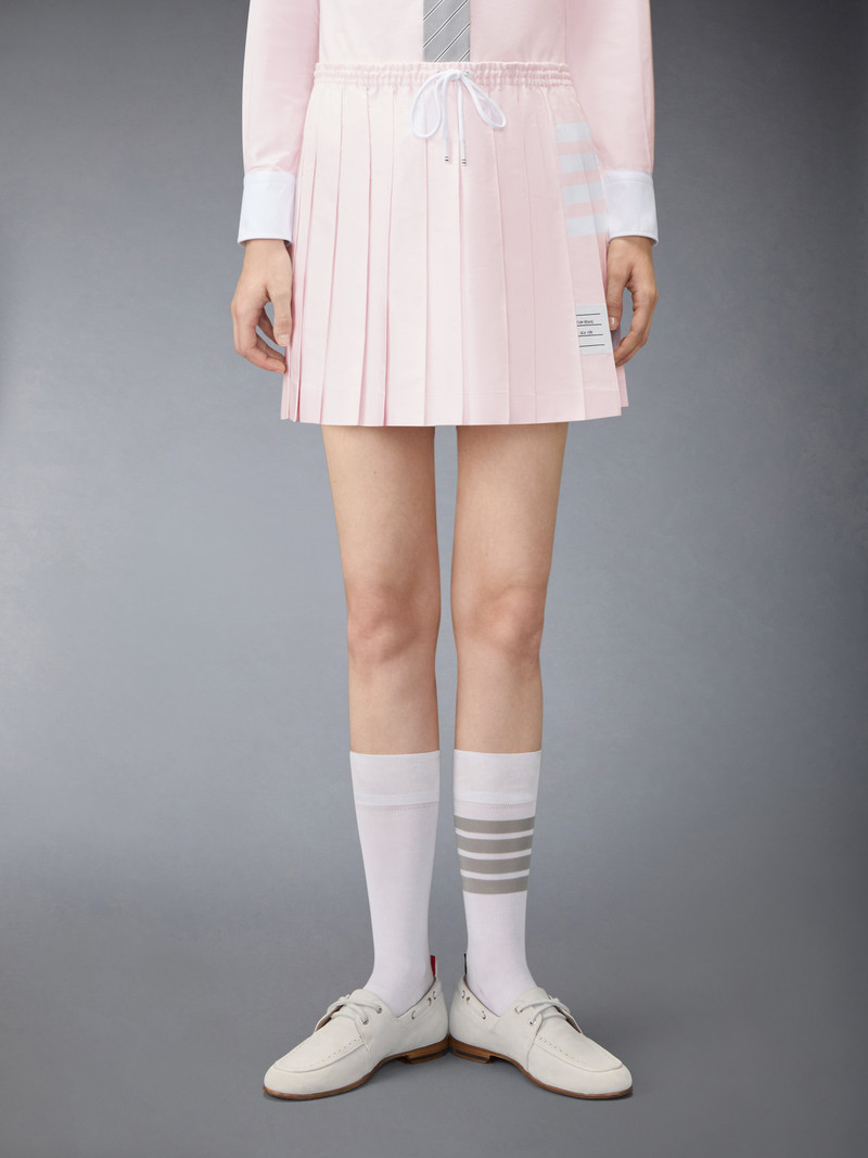 Thom Browne OXFORD 4-BAR DRAWSTRING PLEATED MINI SKIRT outlook