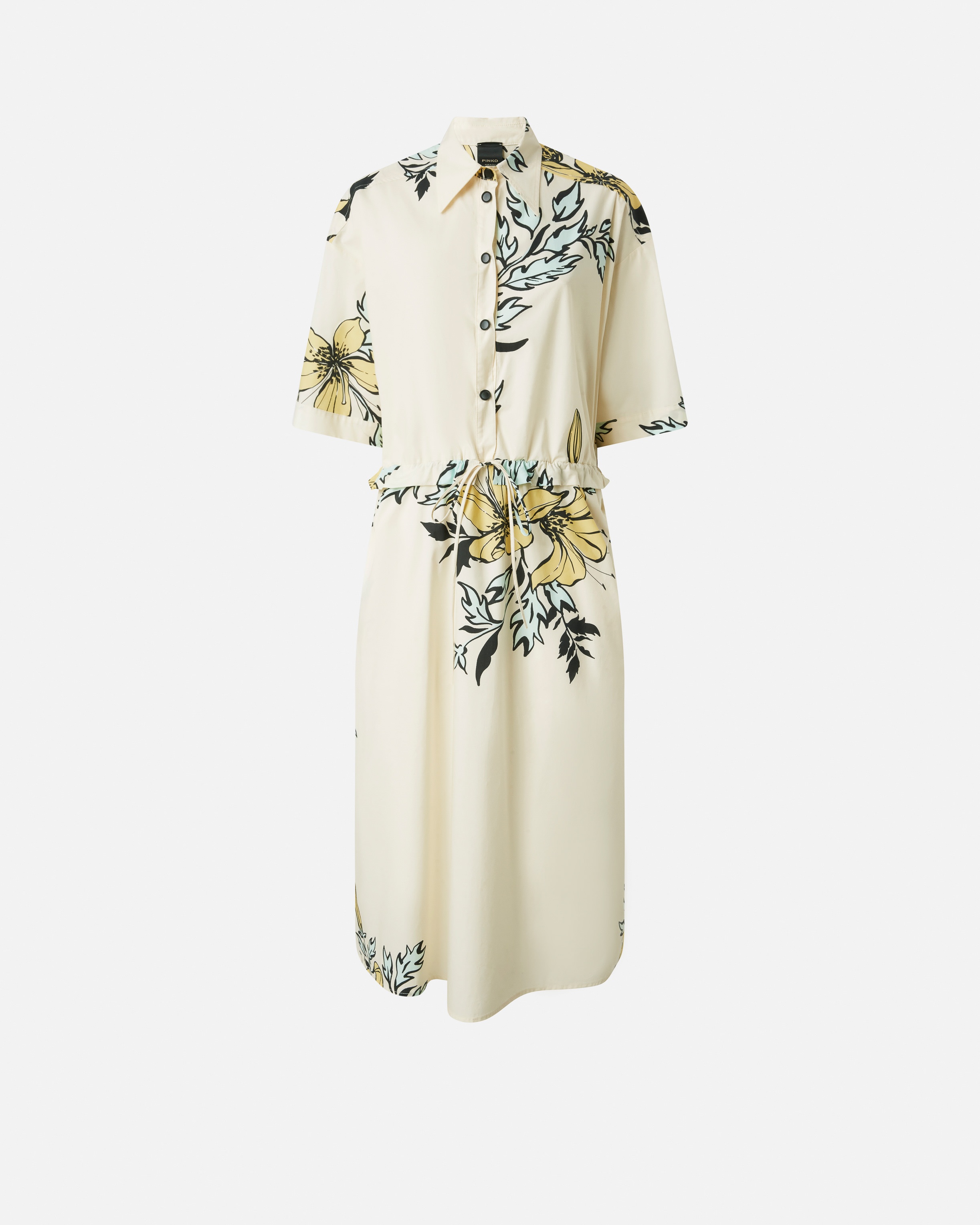 FLORAL PRINT SHIRT DRESS - 1