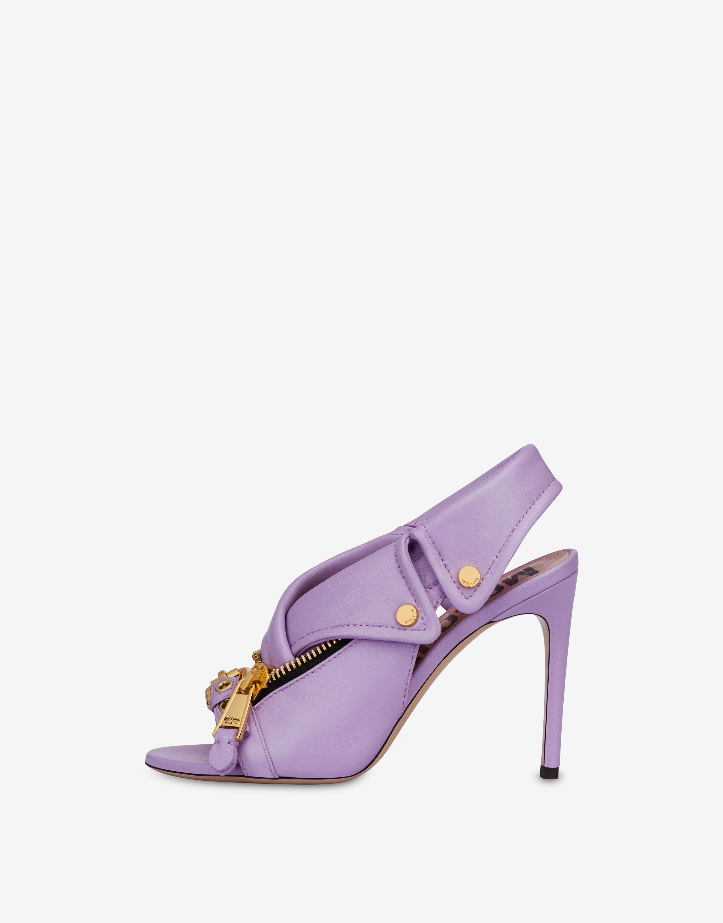 NAPPA LEATHER BIKER-STYLE SLINGBACKS - 2