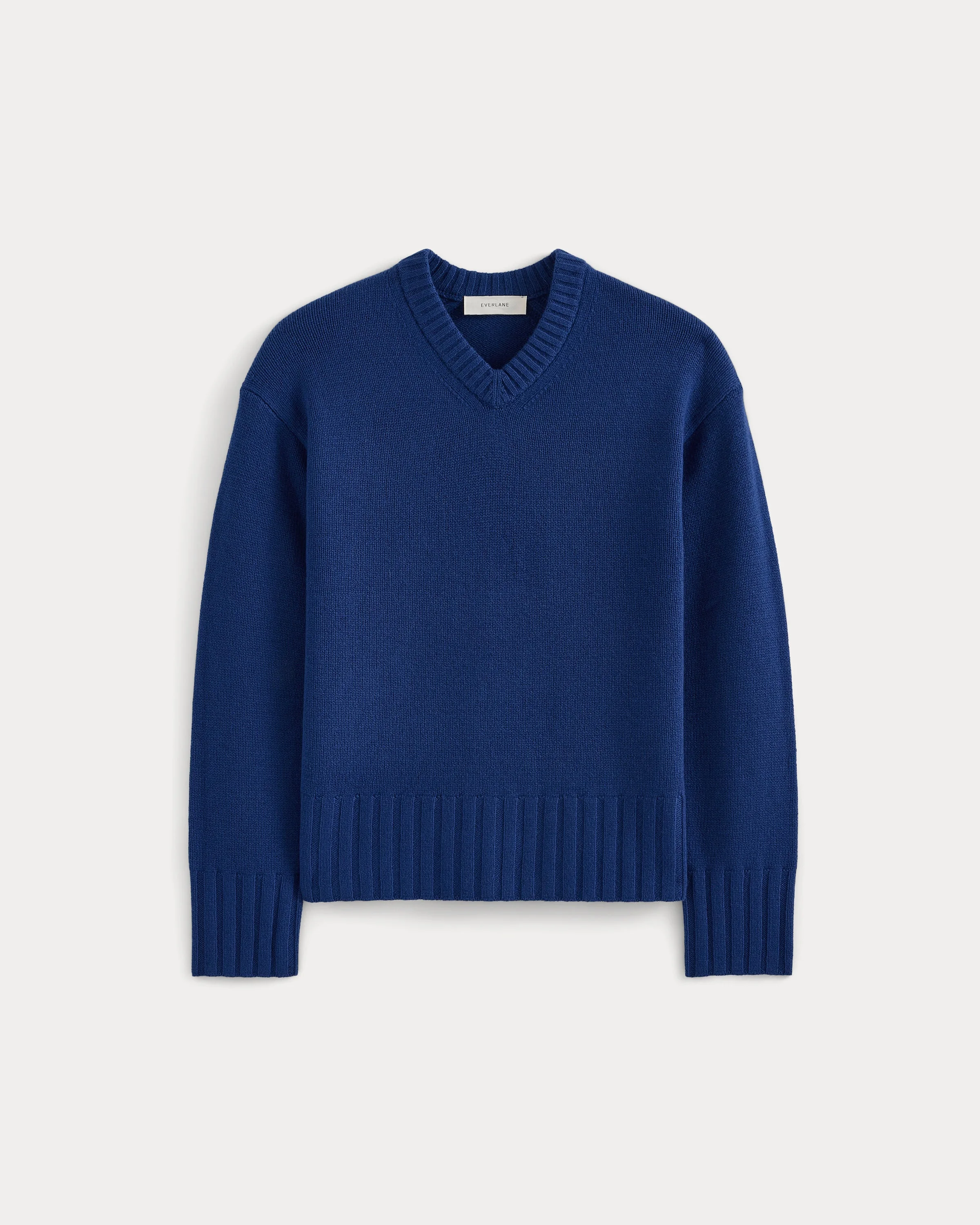 V-NECK SWEATER IN EXTRAFINE LUXE MERINO - 1