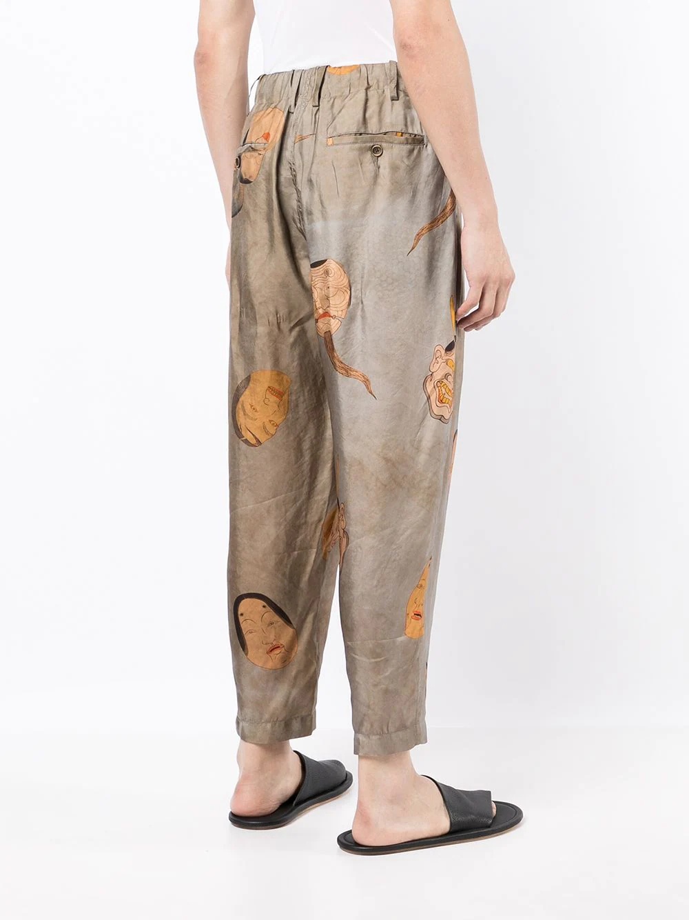 graphic-print drawstring trousers - 4