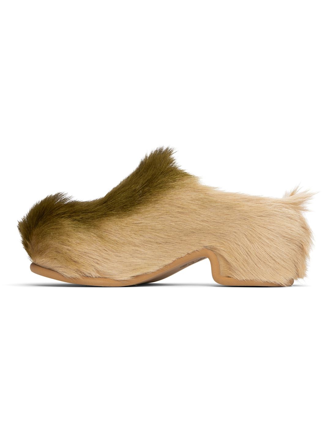 Khaki Platform Clogs - 3