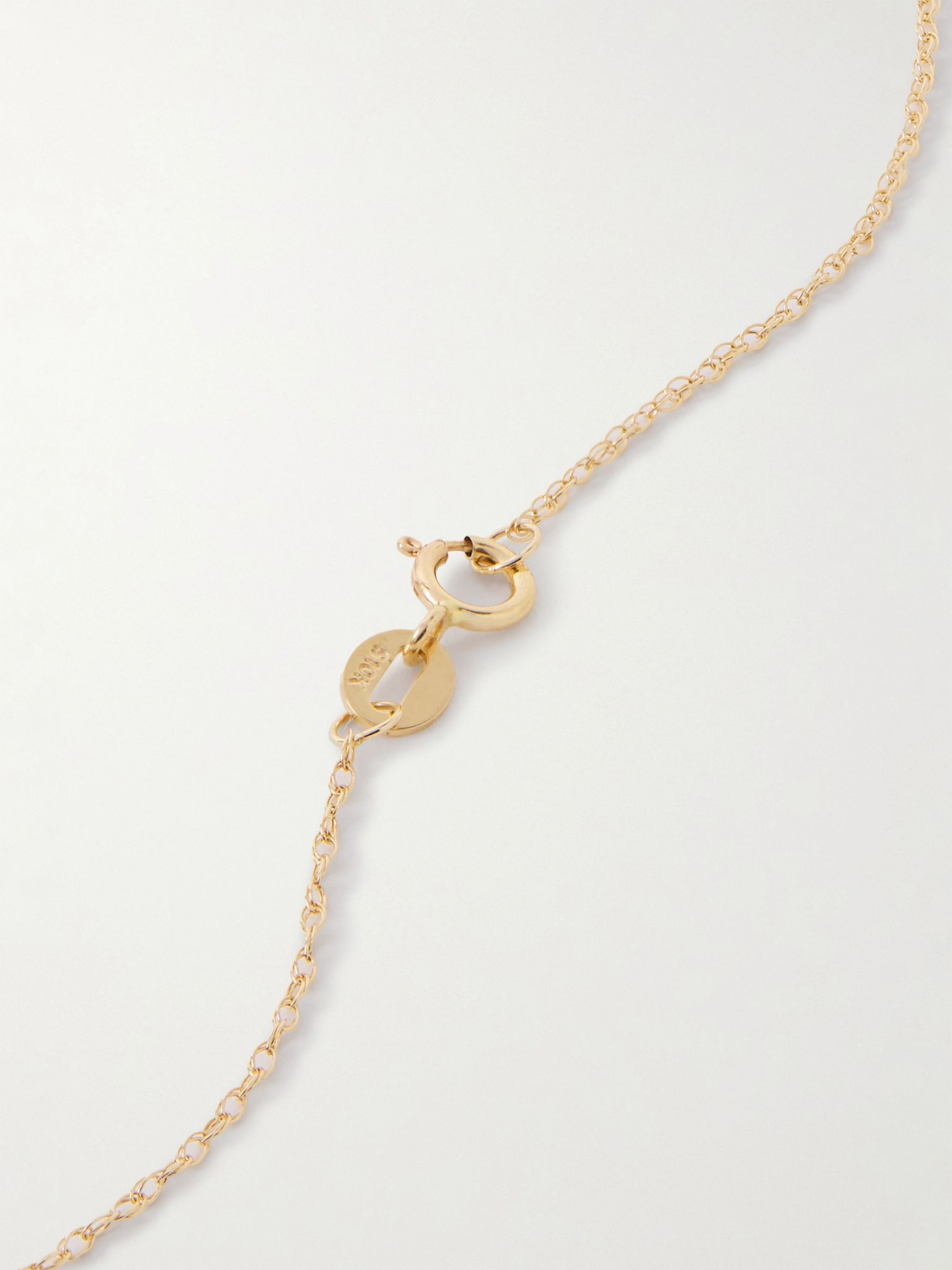 Home Sweet Home 10-karat gold diamond necklace Gold - 4