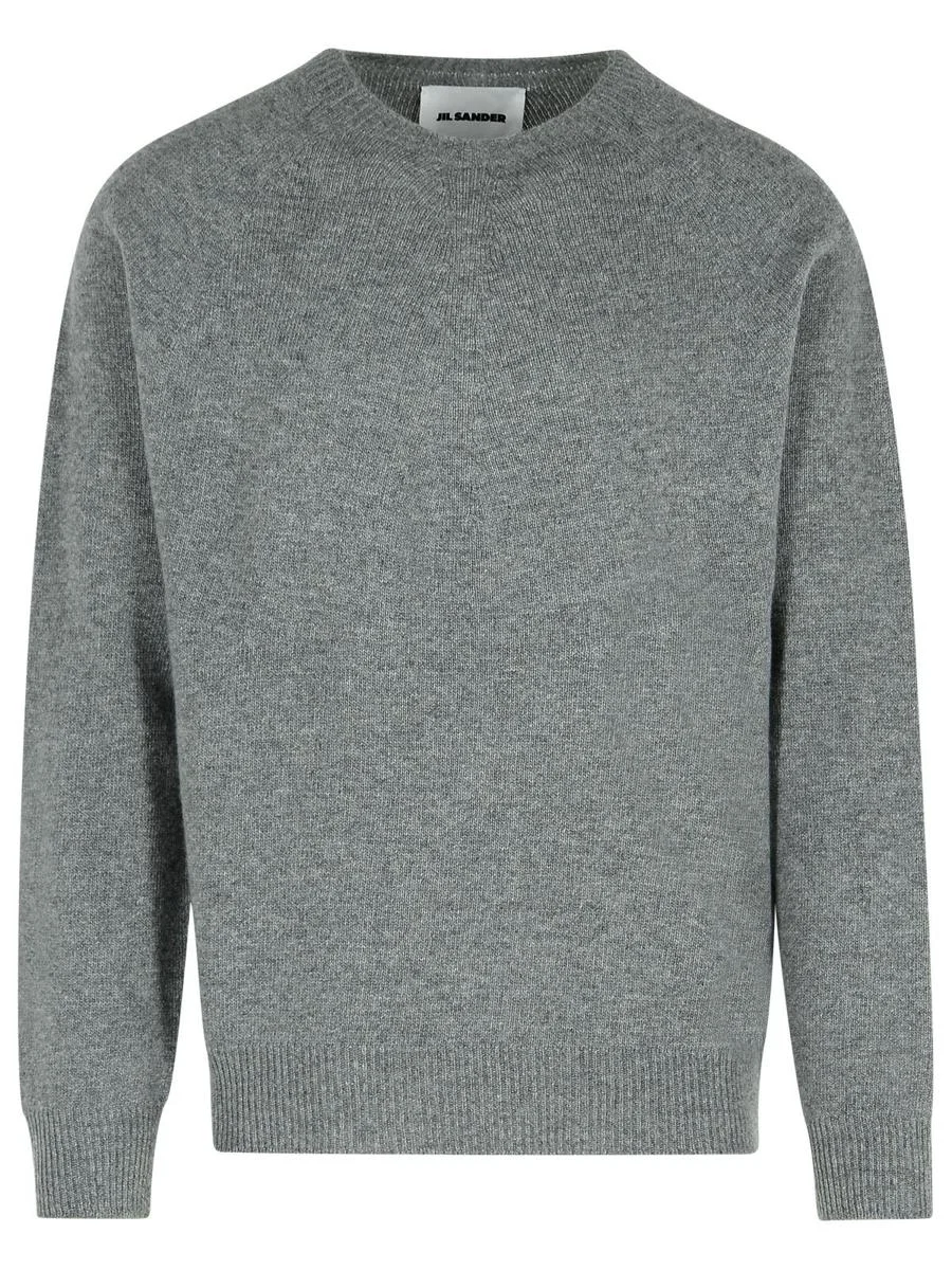 Jil Sander Grey Virgin Wool Blend Sweater - 1