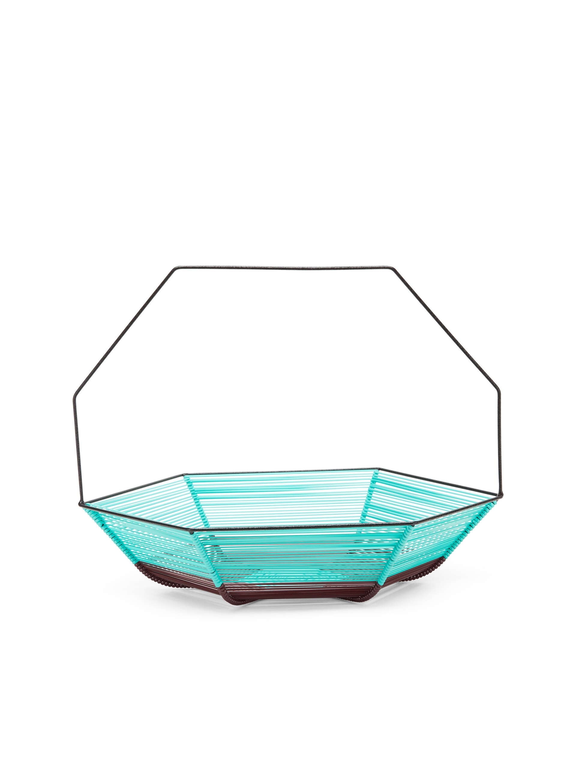MARNI MARKET HEXAGONAL TURQUOISE AND BROWN FRUIT HOLDER - 3