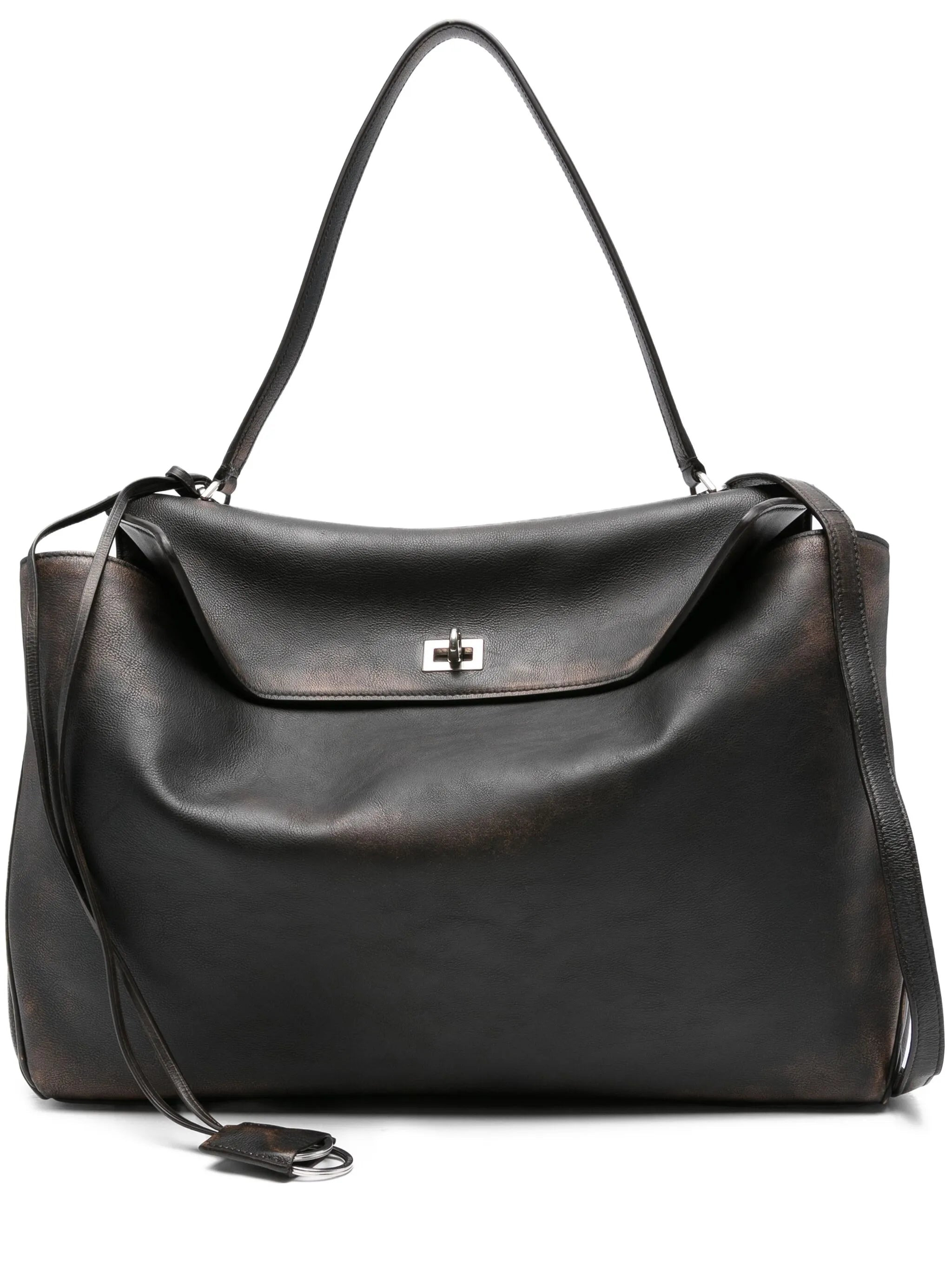 Balenciaga Rodeo Flap-closure Leather Shoulder Bag - 1