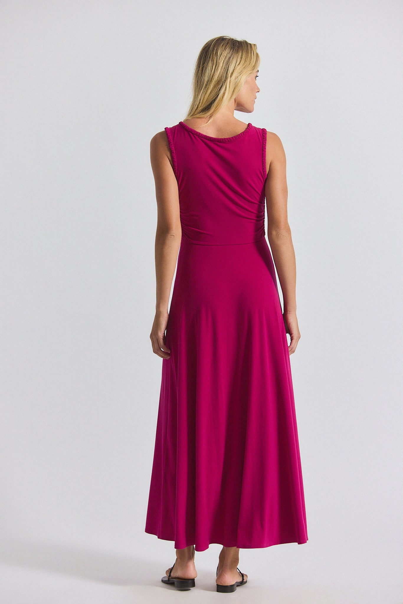 MISHA MATTE JERSEY RUCHED DRESS - 4
