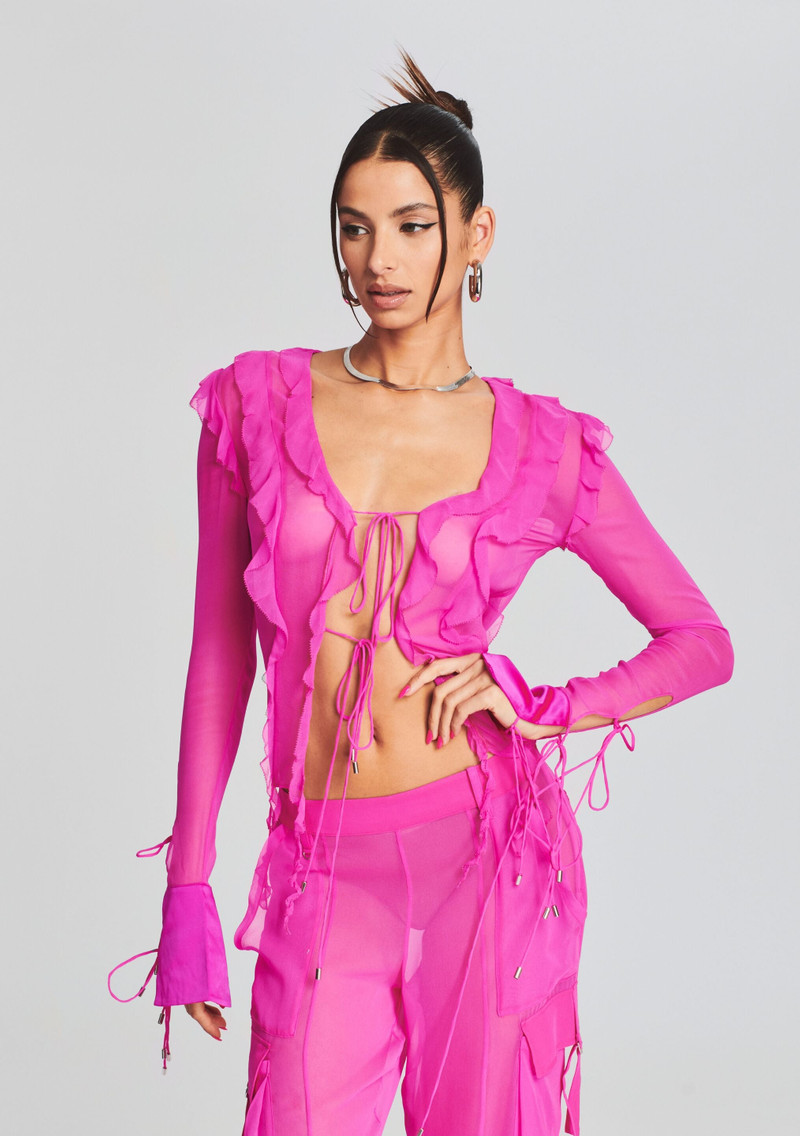 AVIVA SILK CHIFFON BLOUSE 1