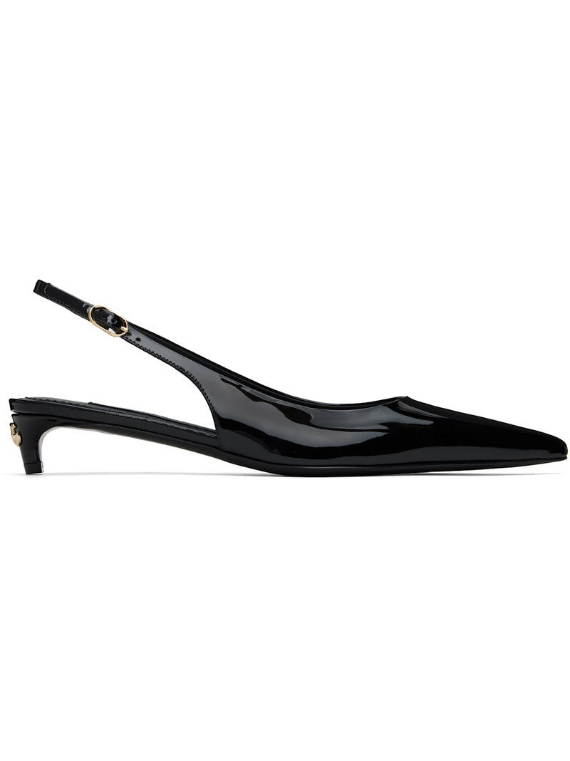 Black Slingback Heels 1