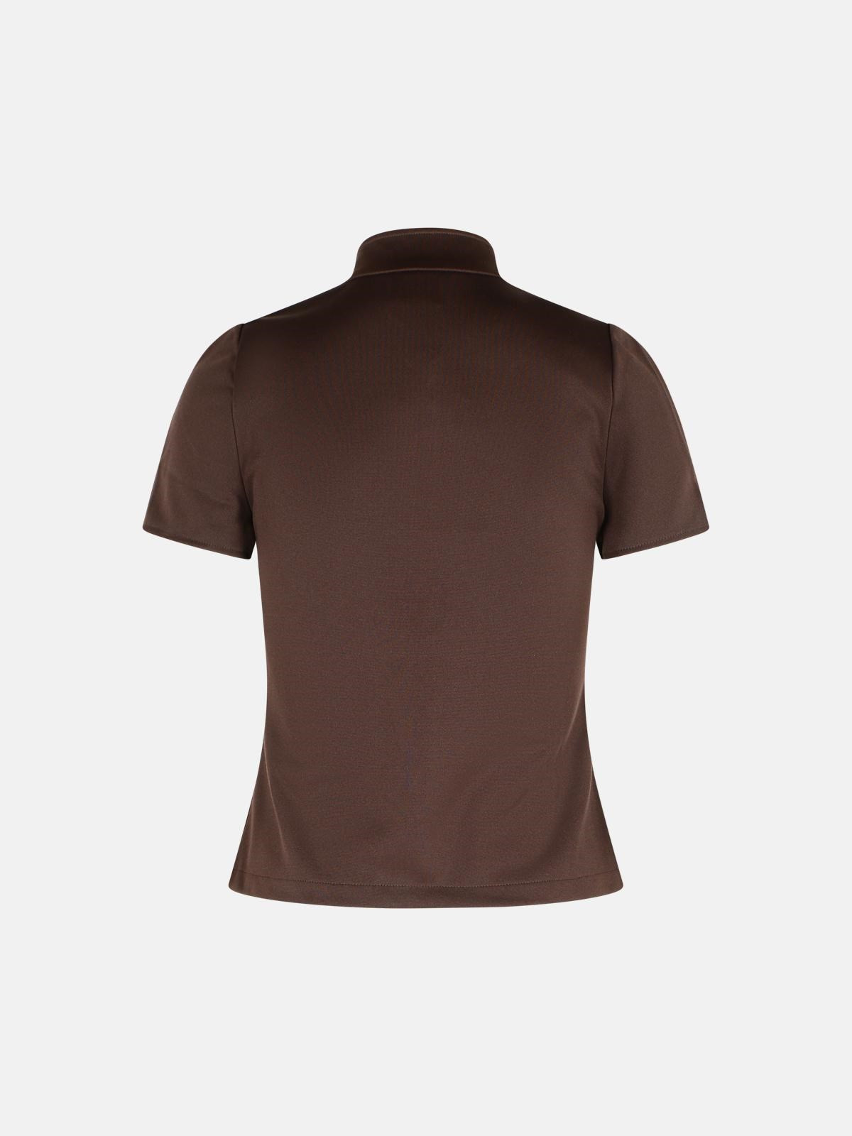 BROWN POLYESTER T-SHIRT - 3