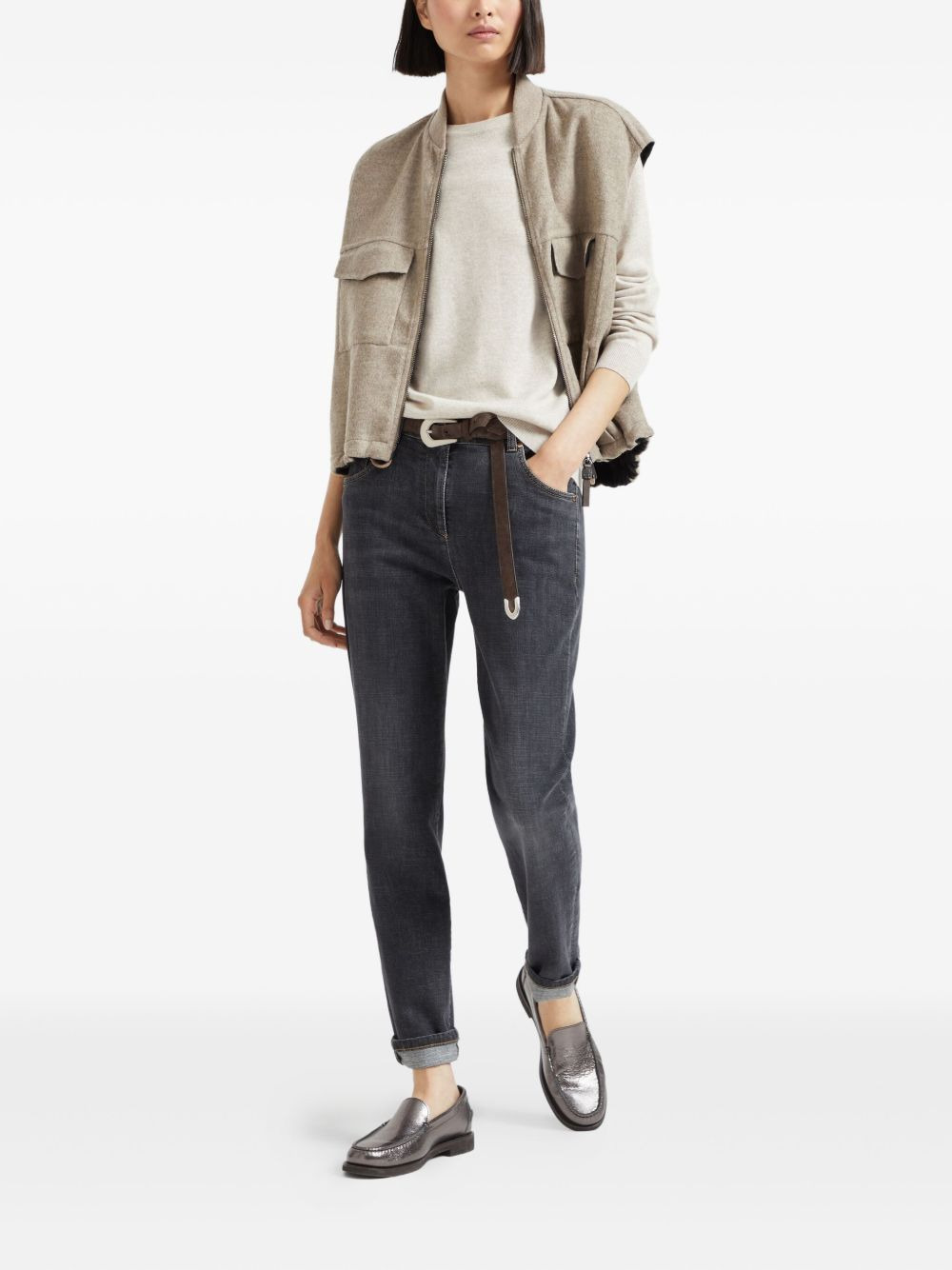 cashmere fitted jumper - 2