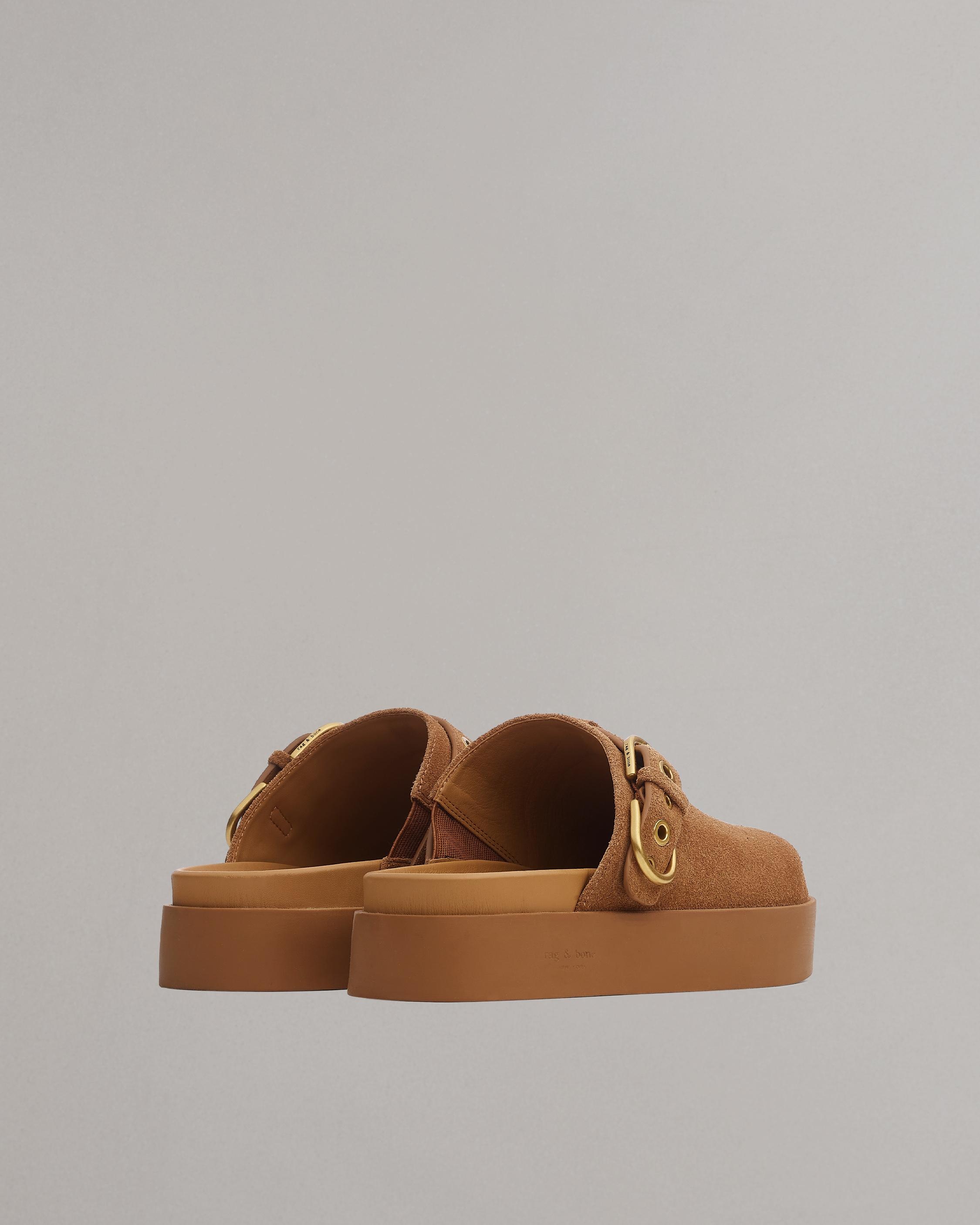 Geo Suede Platform Mules - 3