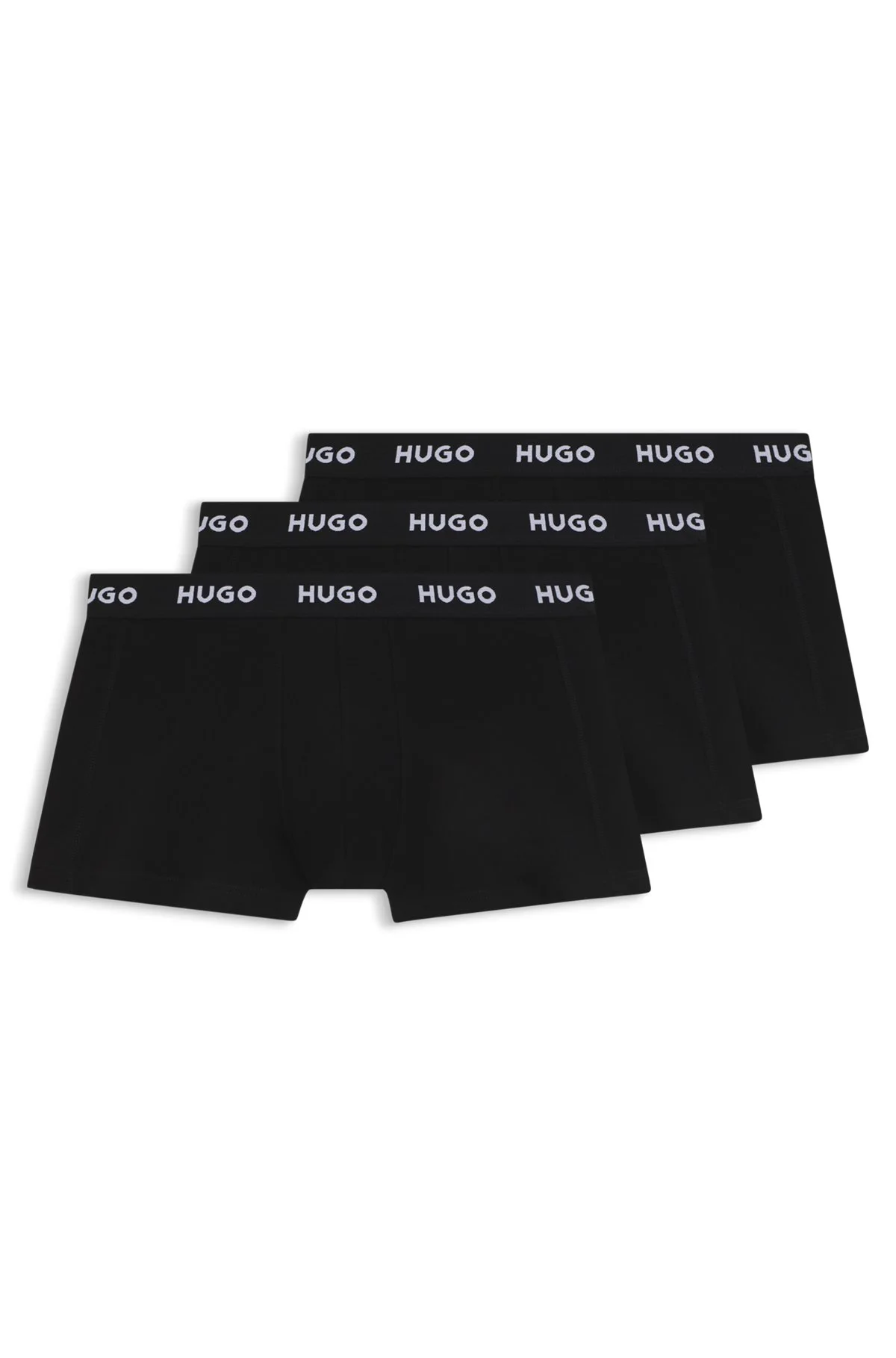 THREE-PACK OF STRETCH-COTTON TRUNKS WITH LOGO WAISTBANDS - 1