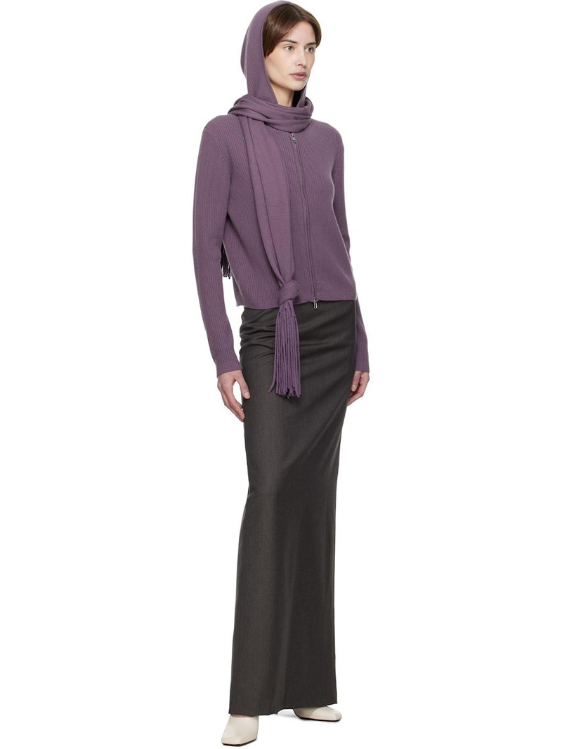 AARON ESH Gray Pencil Maxi Skirt outlook