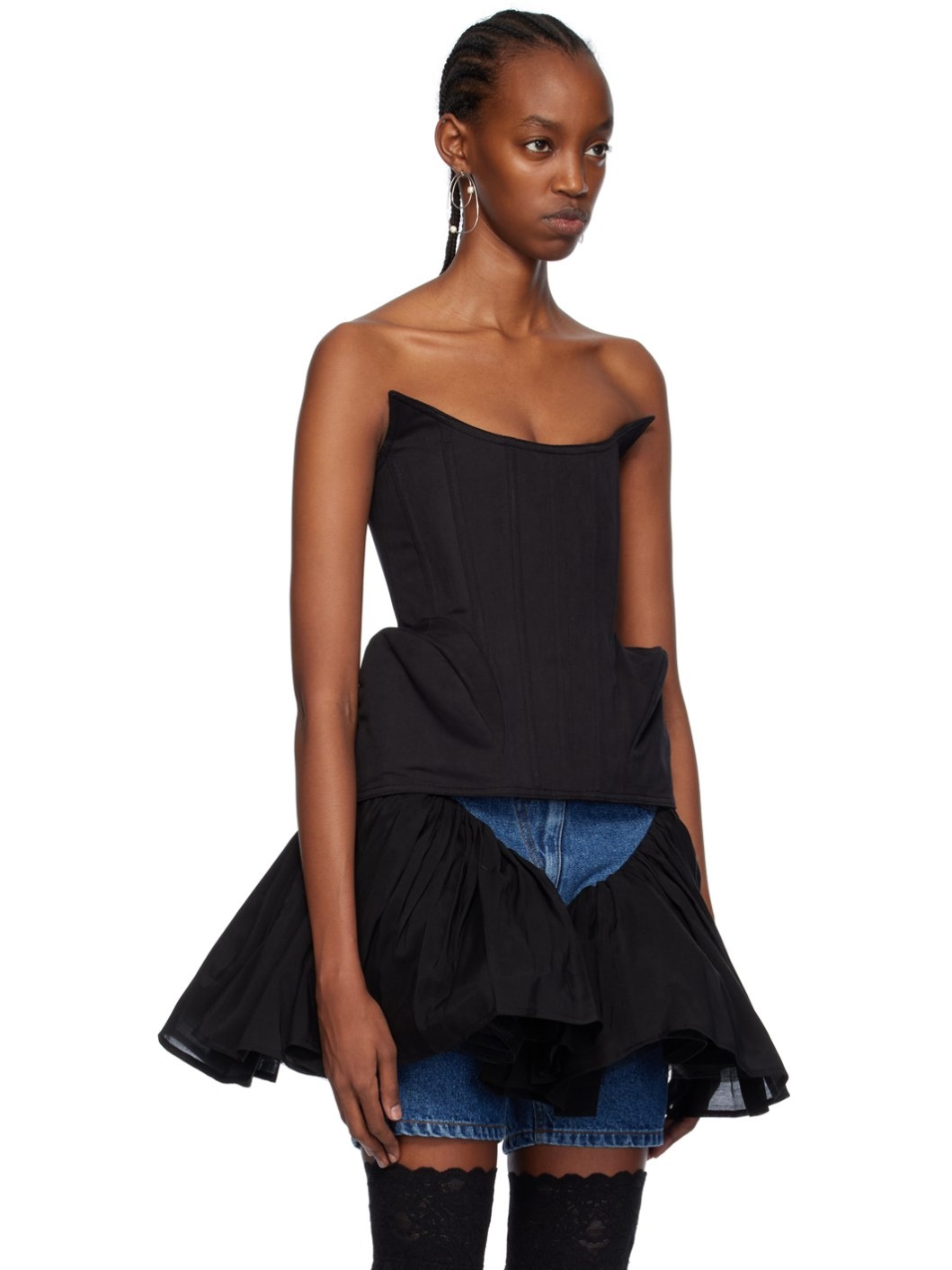 Black Puff Detail Camisole - 2