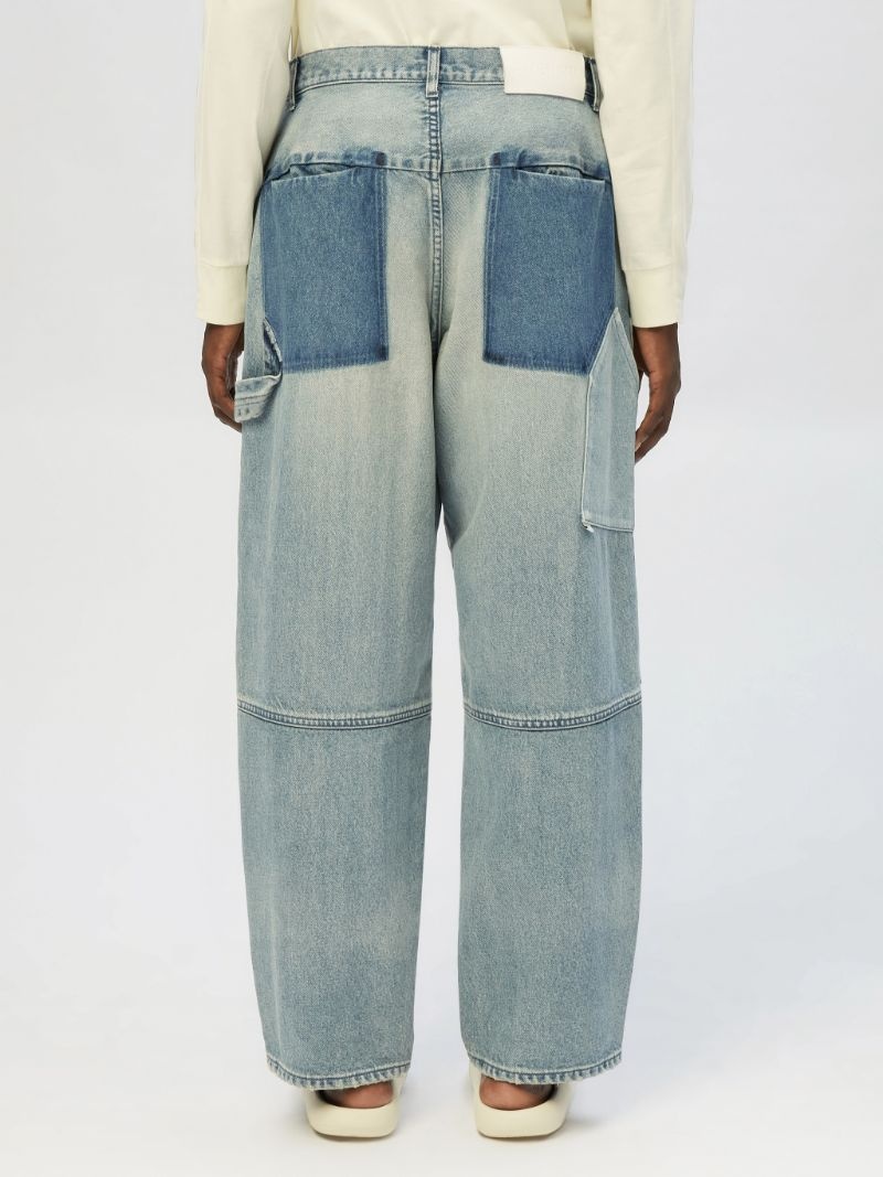 PANELLED DENIM PANTS - 5
