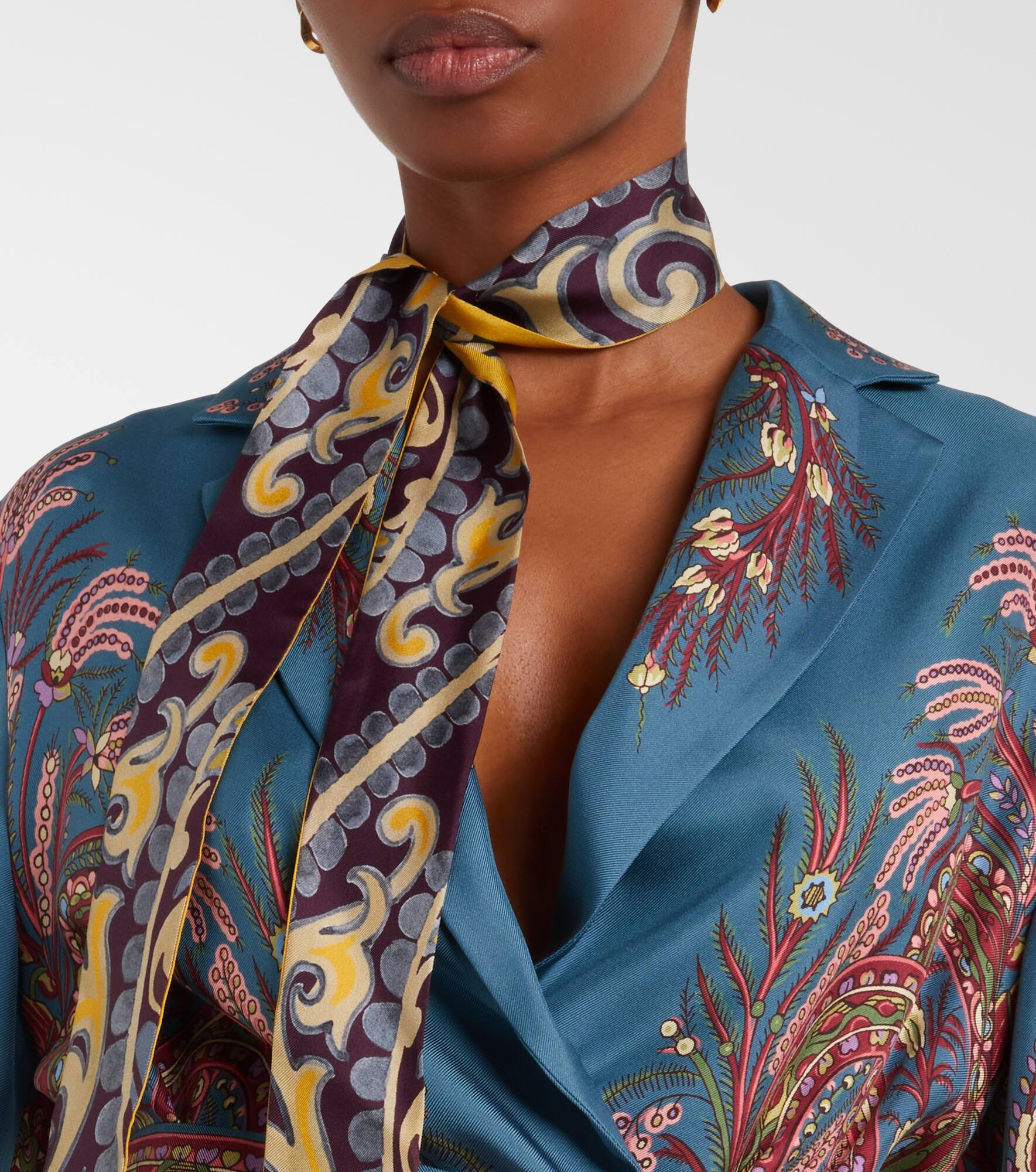 Printed silk twill scarf - 3