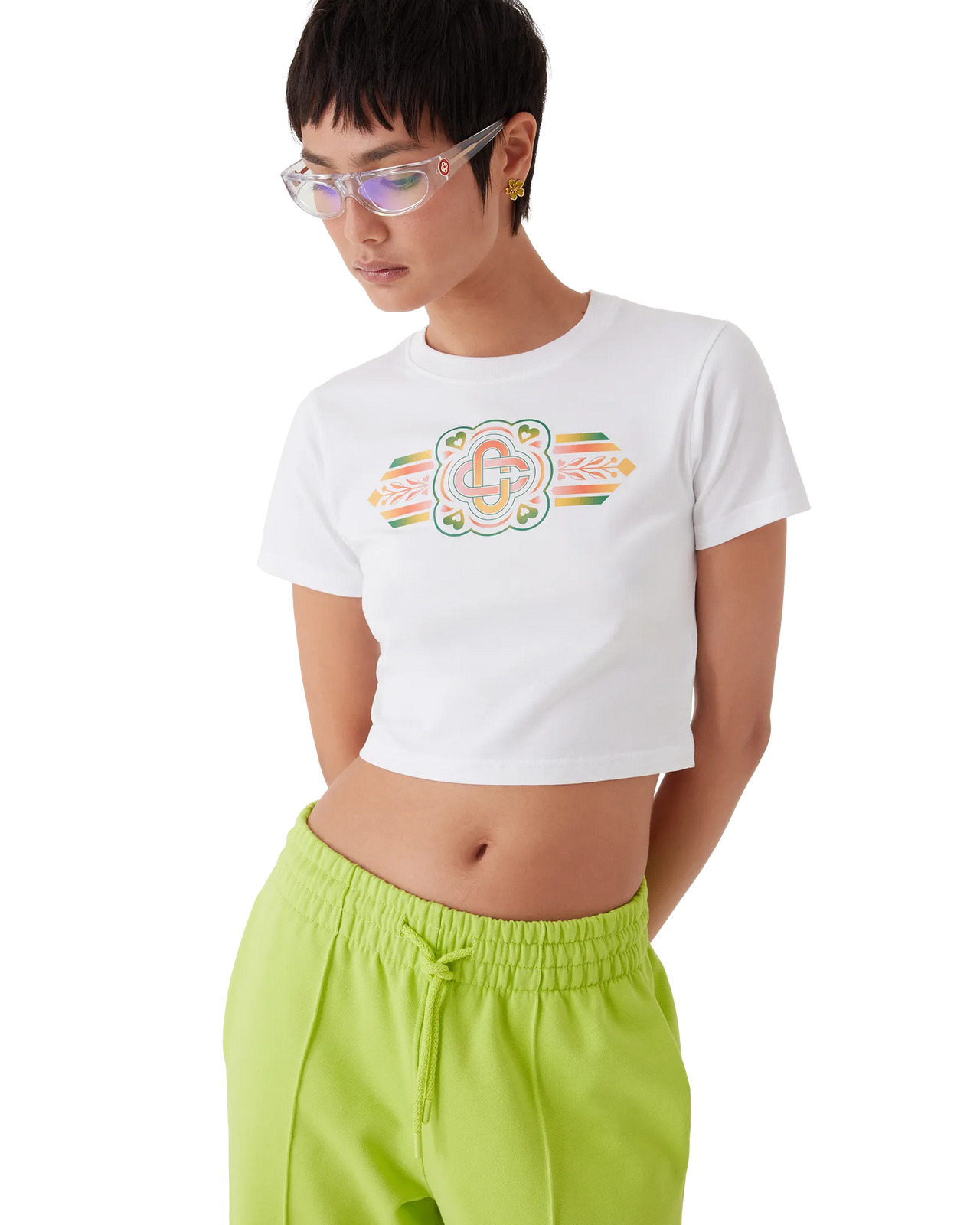 Unity Is Power Cropped Baby Short Sleeve T-Shirt | Casablanca Paris - 4