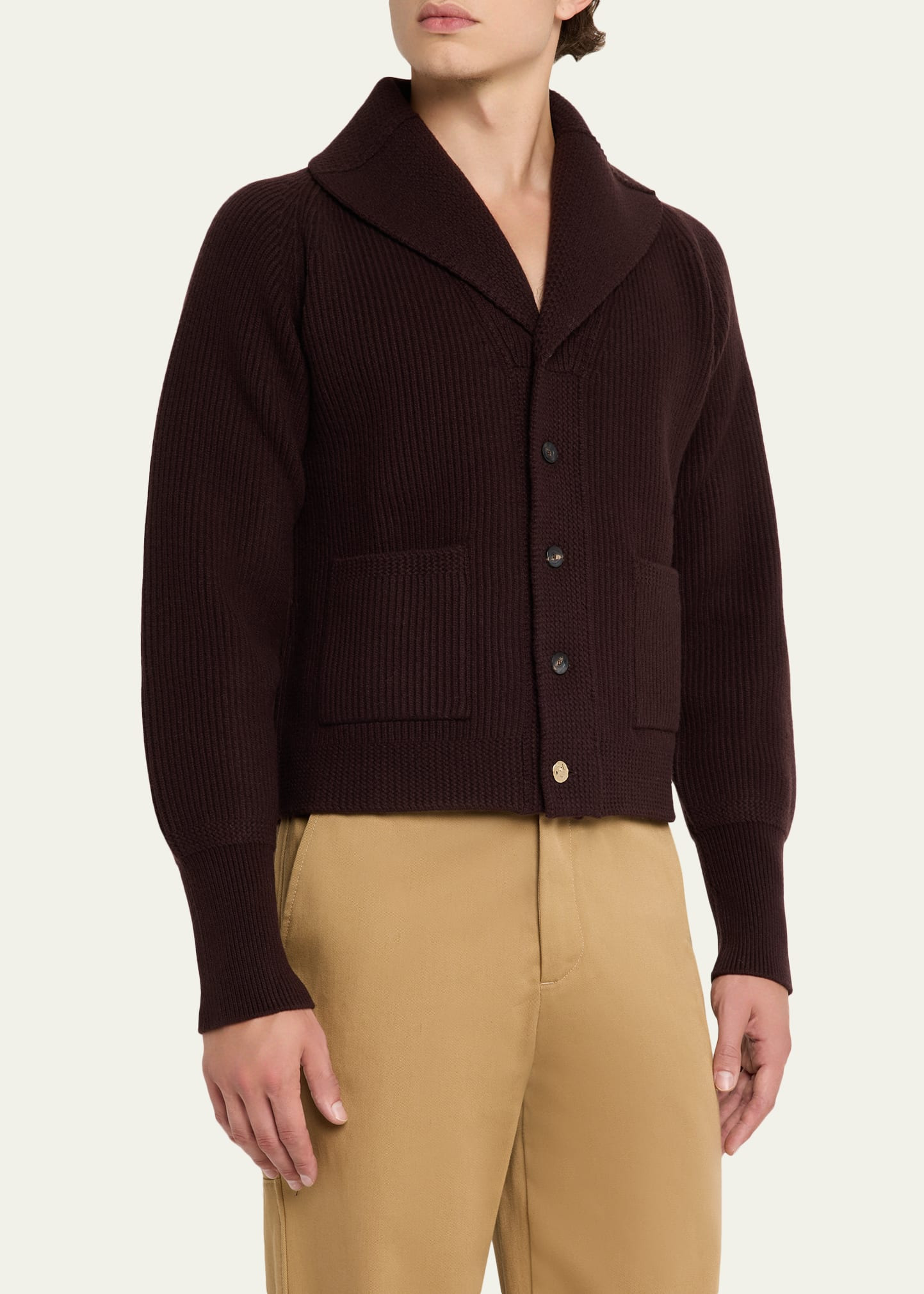 Men's The Solace Merino Wool Rib-Knit Cardigan - 4