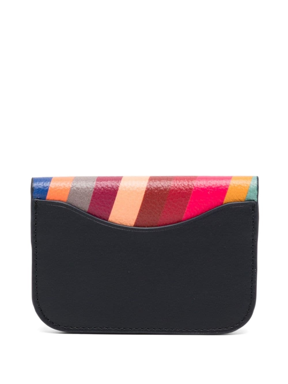 striped leather wallet - 2