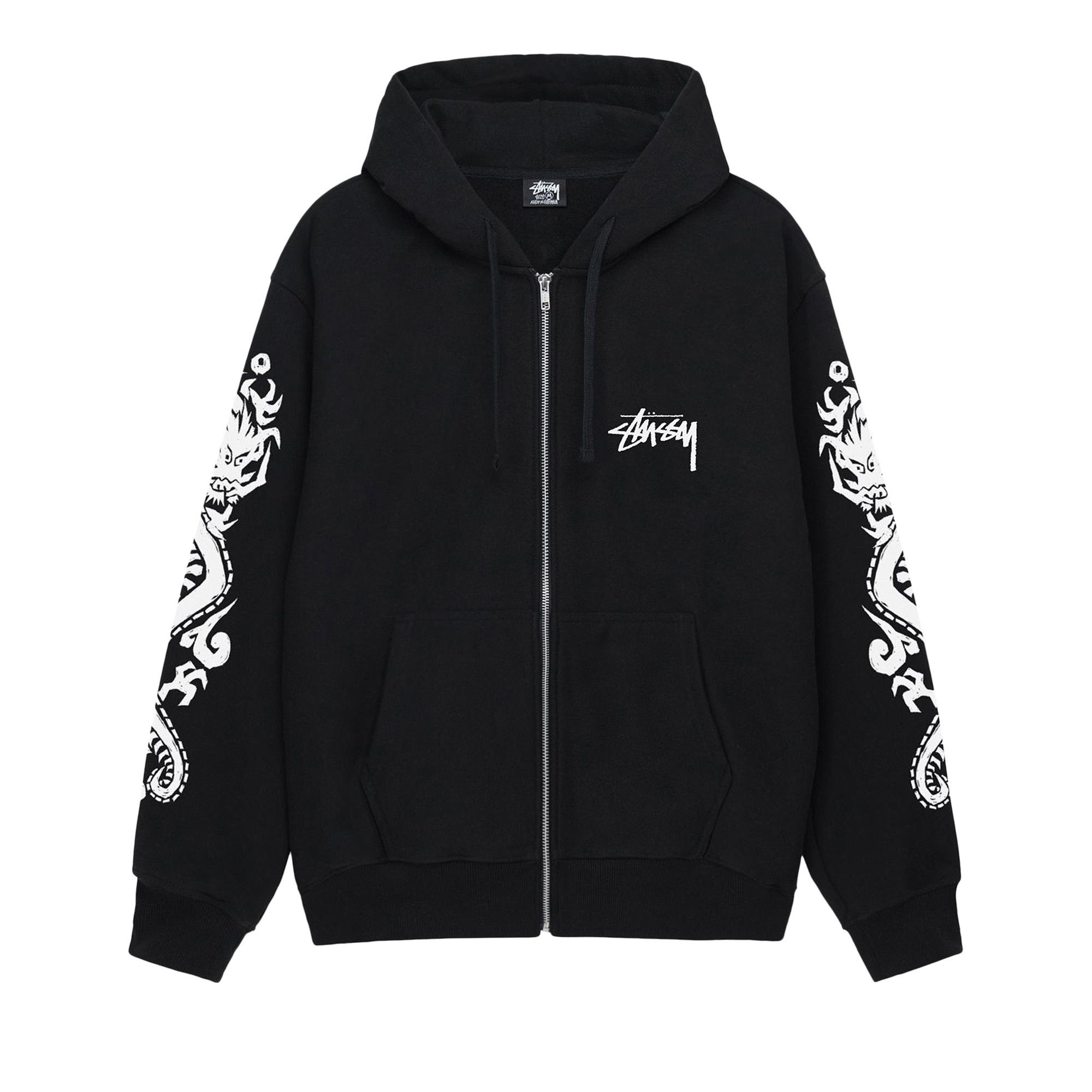 Stussy Dragons Zip Hoodie 'Black' - 1