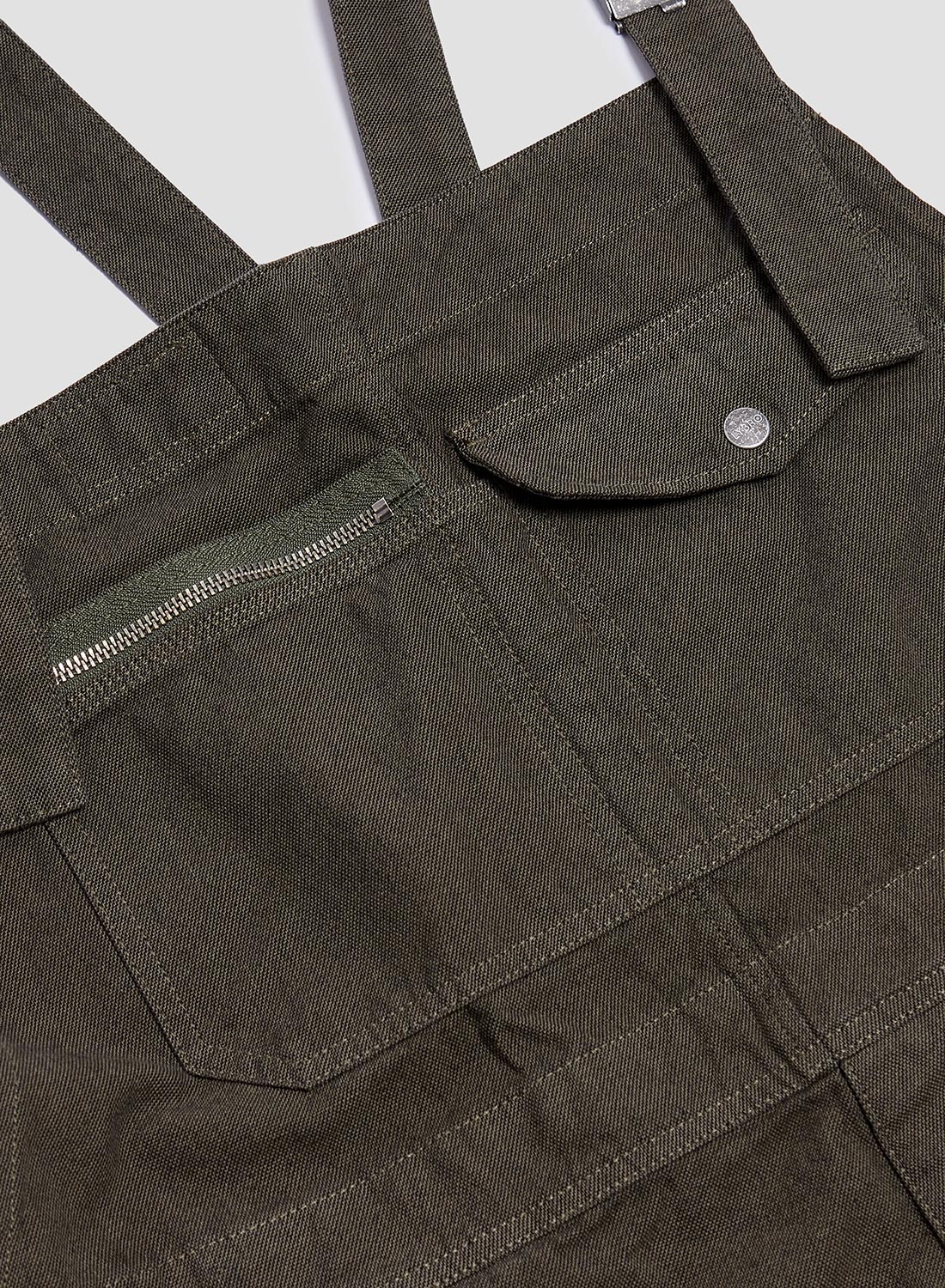 Original Lybro Dungaree Cotton Broken Twill in Army - 6