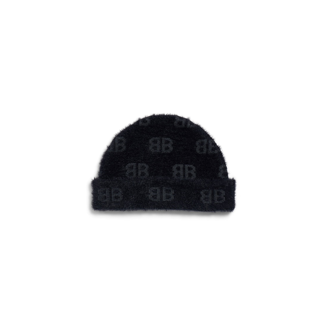 Women's Furry Beanie in Black - 2
