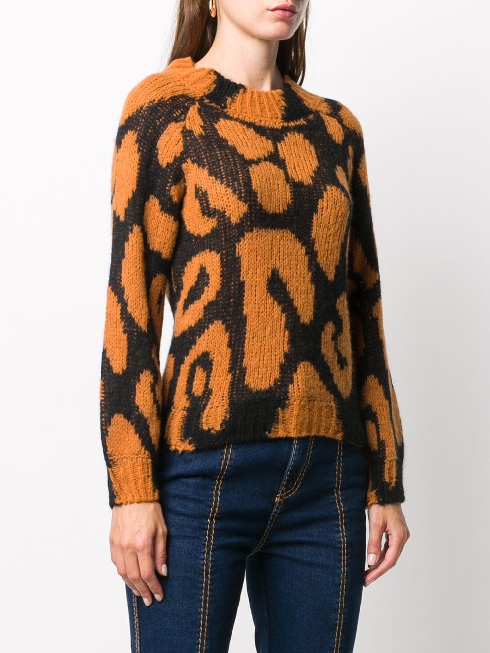 animal-pattern crew-neck jumper - 3