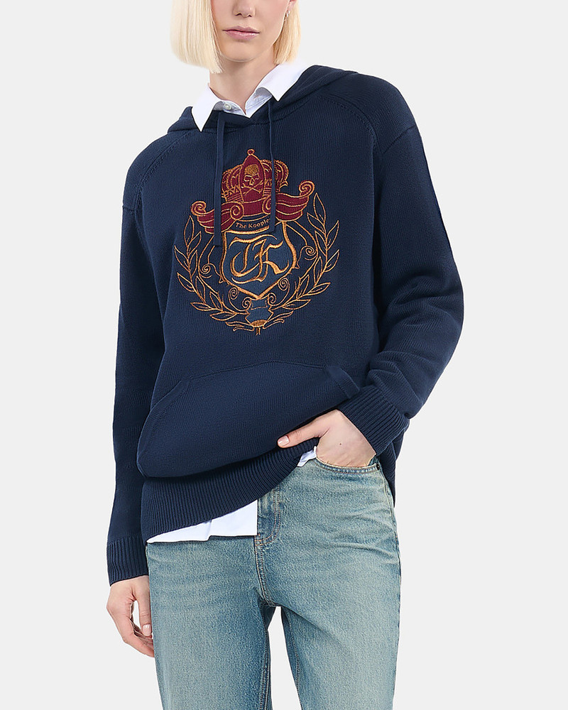 NAVY BLUE HOODED SWEATER 4