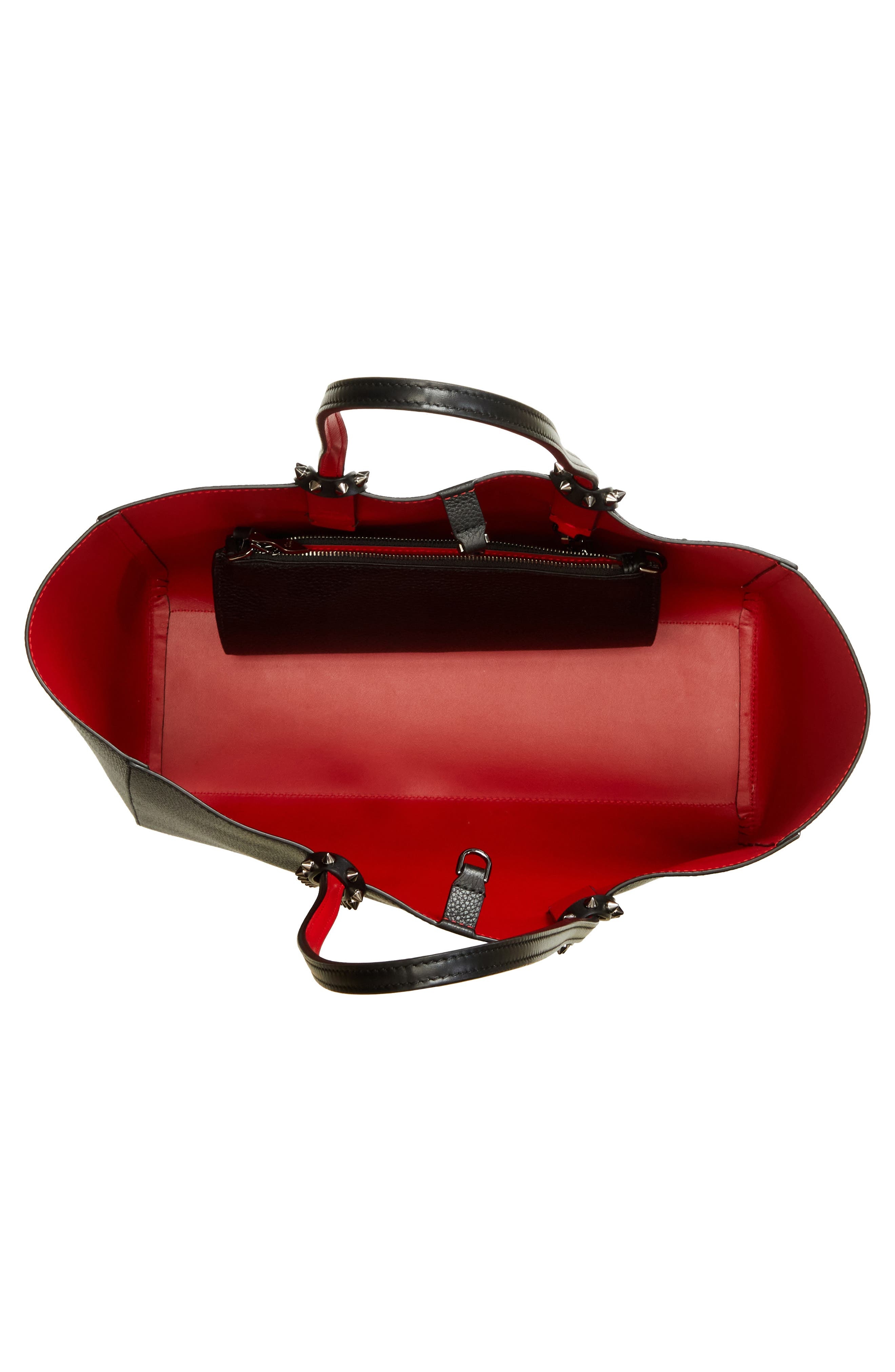 Christian Louboutin Small Cabata Soft Leather Tote in B078 Black/Gun Metal at Nordstrom - 5